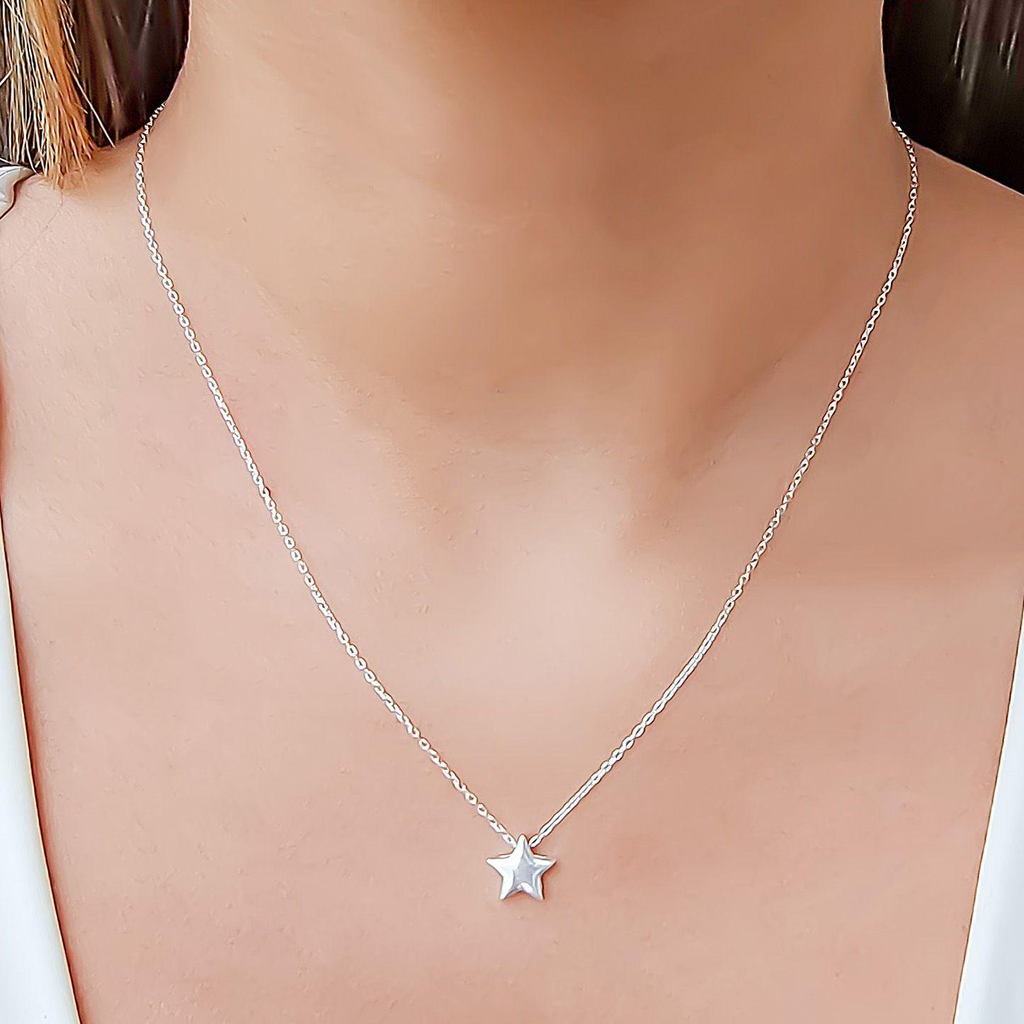 Collar Estrella Plata Fina 925-1
