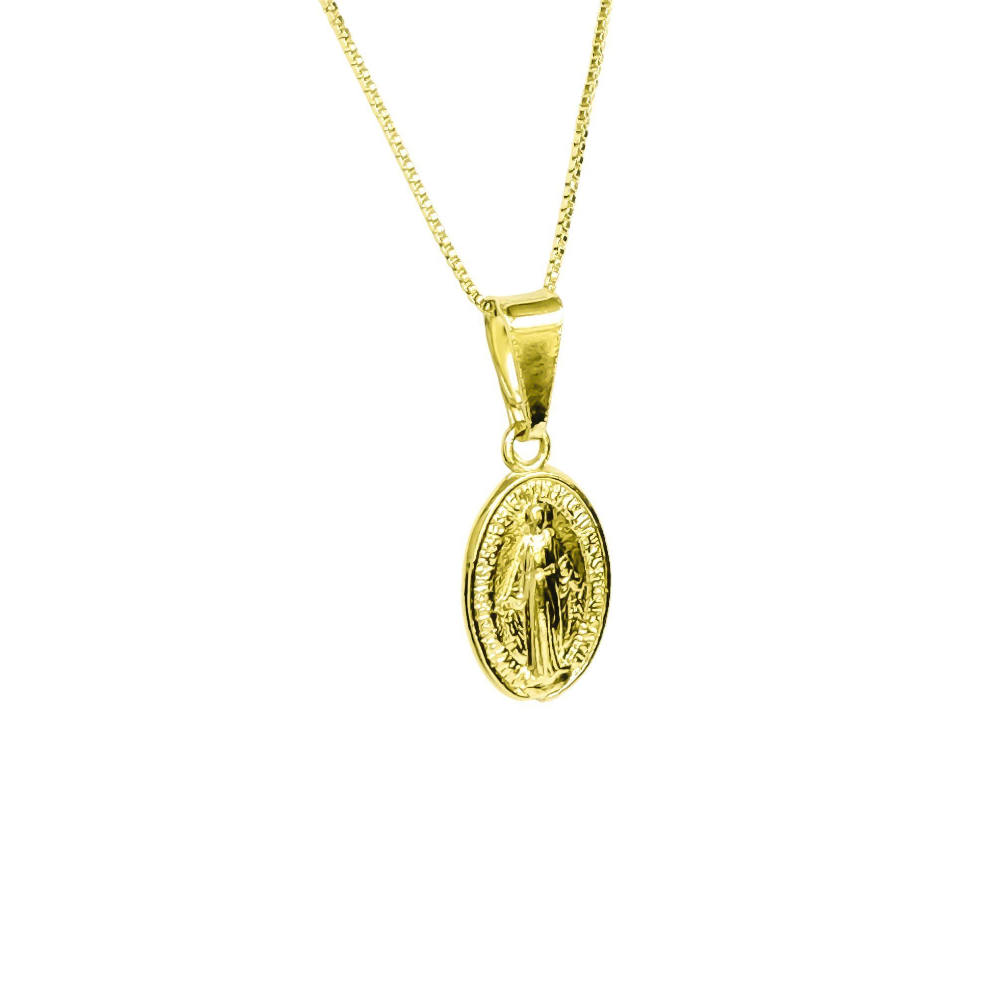 Collar Virgen De Los Rayos Veneciana Enchapado Oro 18K-2
