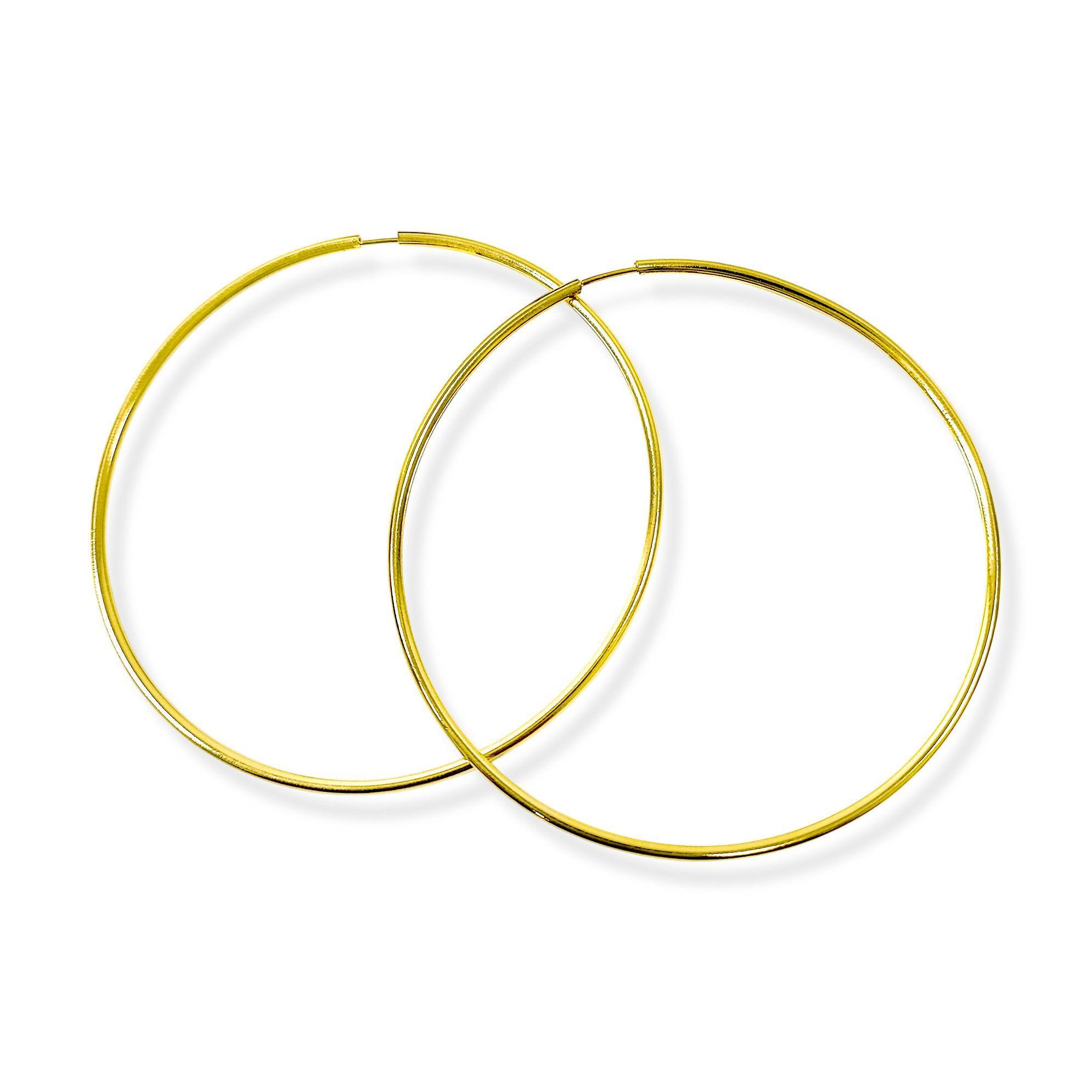 Aros Argollas 72mm Enchapado Oro 18k-2