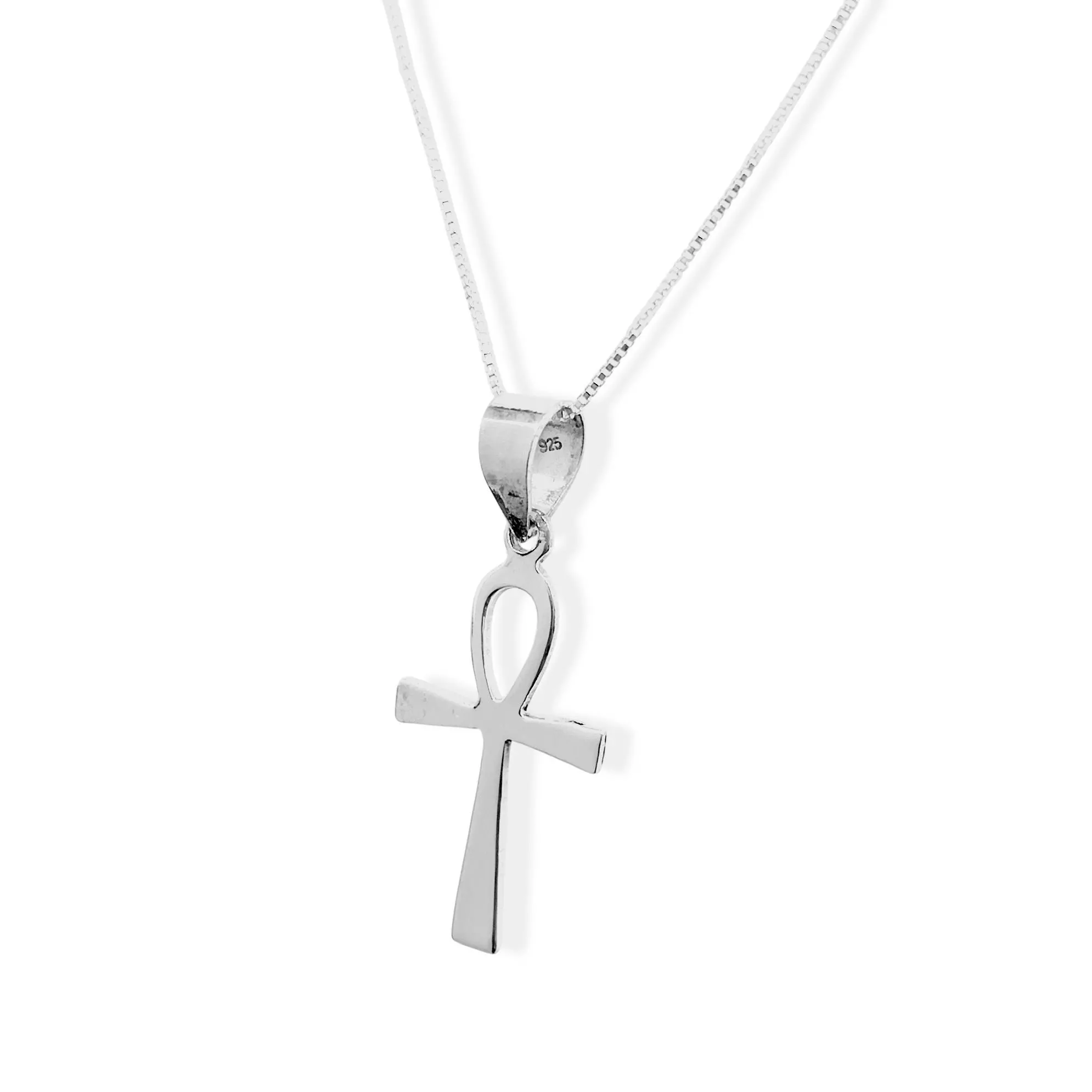 Collar Cruz Ankh Plata Fina 925-2
