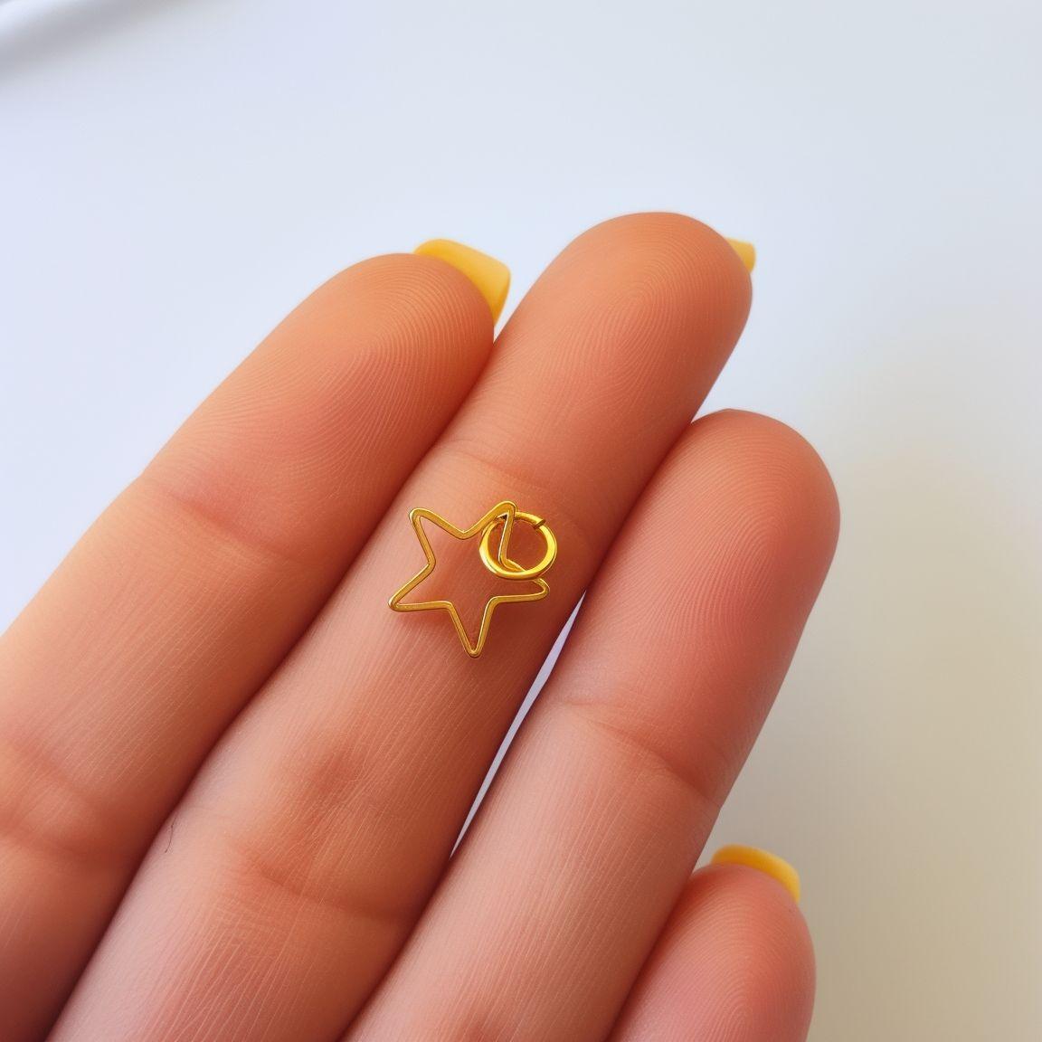 Colgante Estrella Calada Mini Enchapado Oro 18K-2