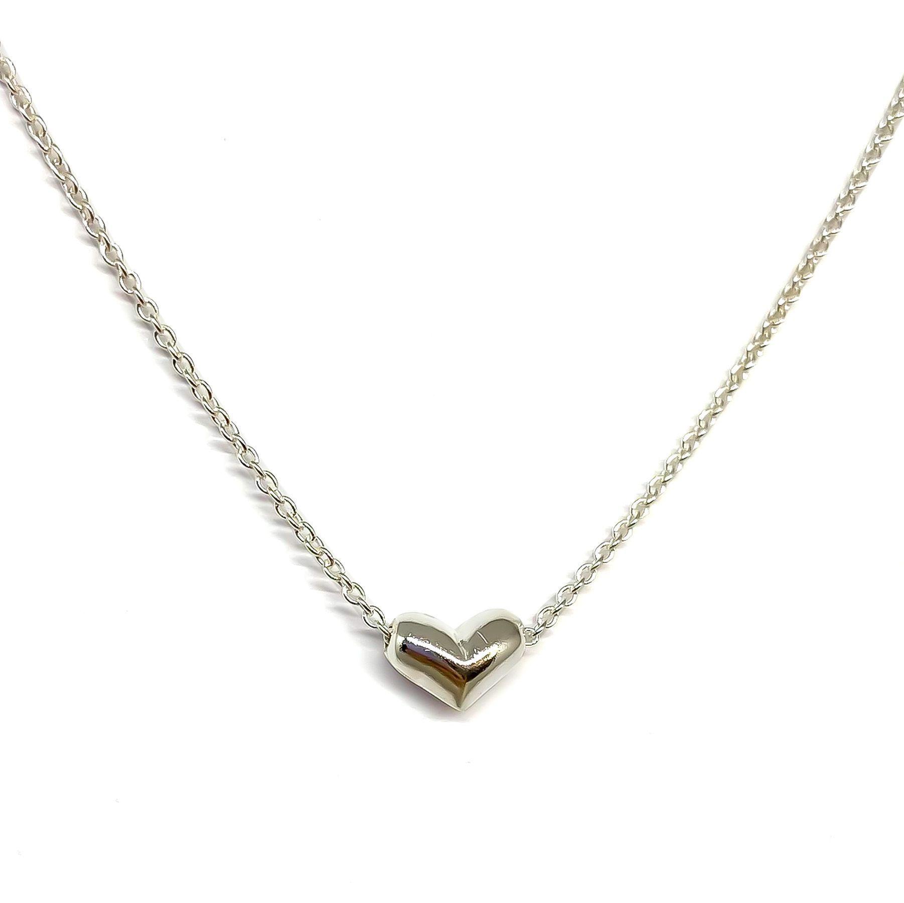 Collar Corazón Pequeño Plata Fina 925-0