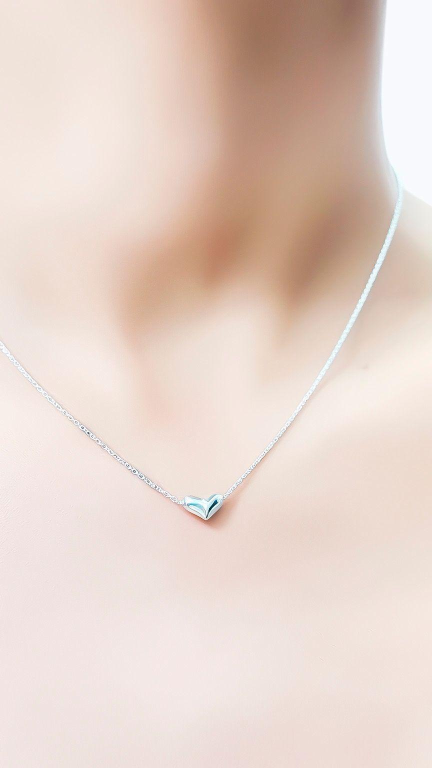 Collar Corazón Pequeño Plata Fina 925-3