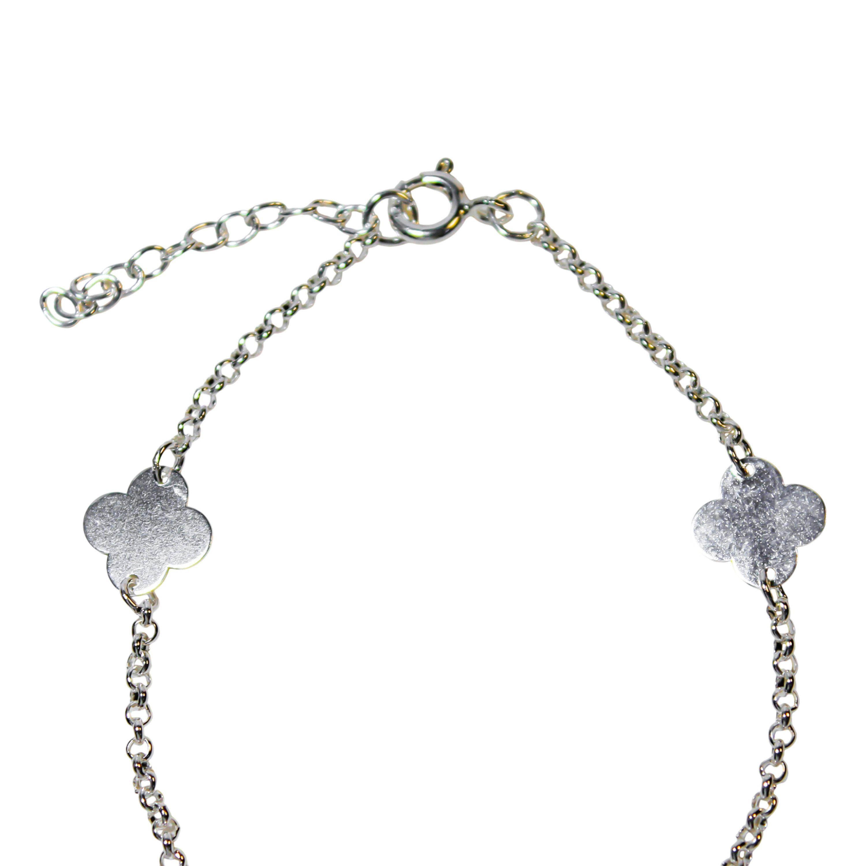 Pulsera 4 Trébol Plata Fina 925-2