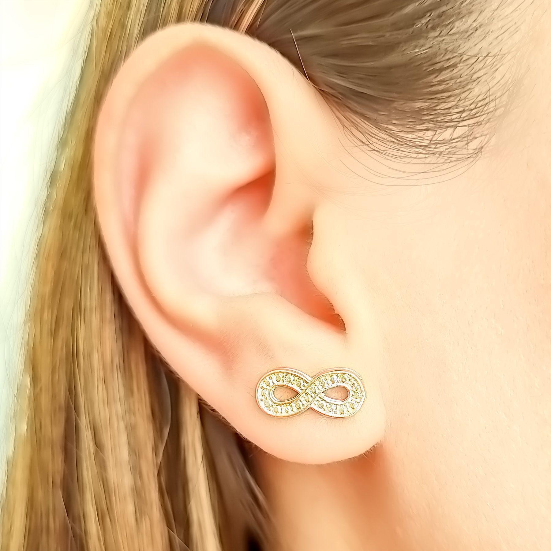 Aros Infinito Enchapado Oro 18K-2