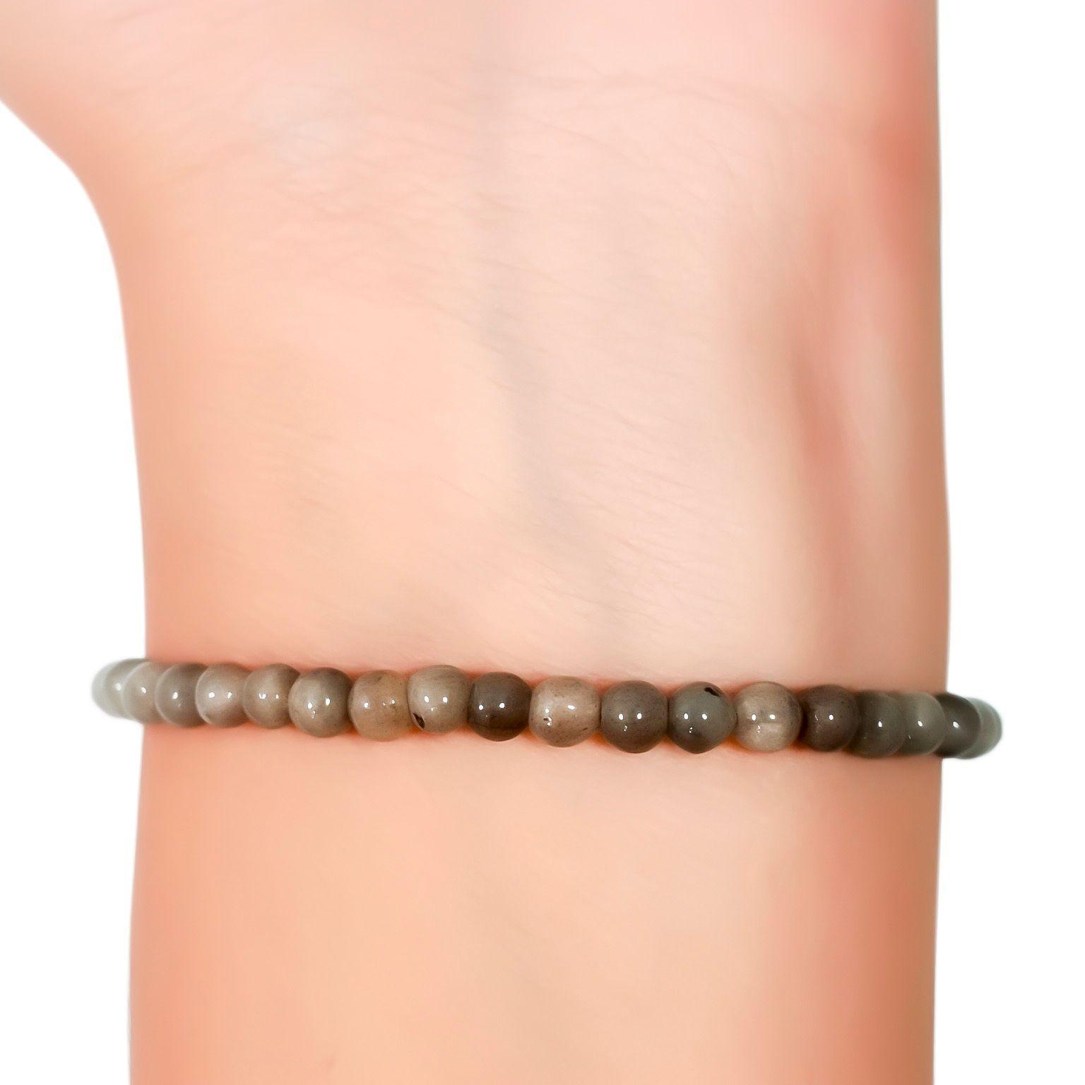 Pulsera Labradorita 4mm Plata Fina 925-2