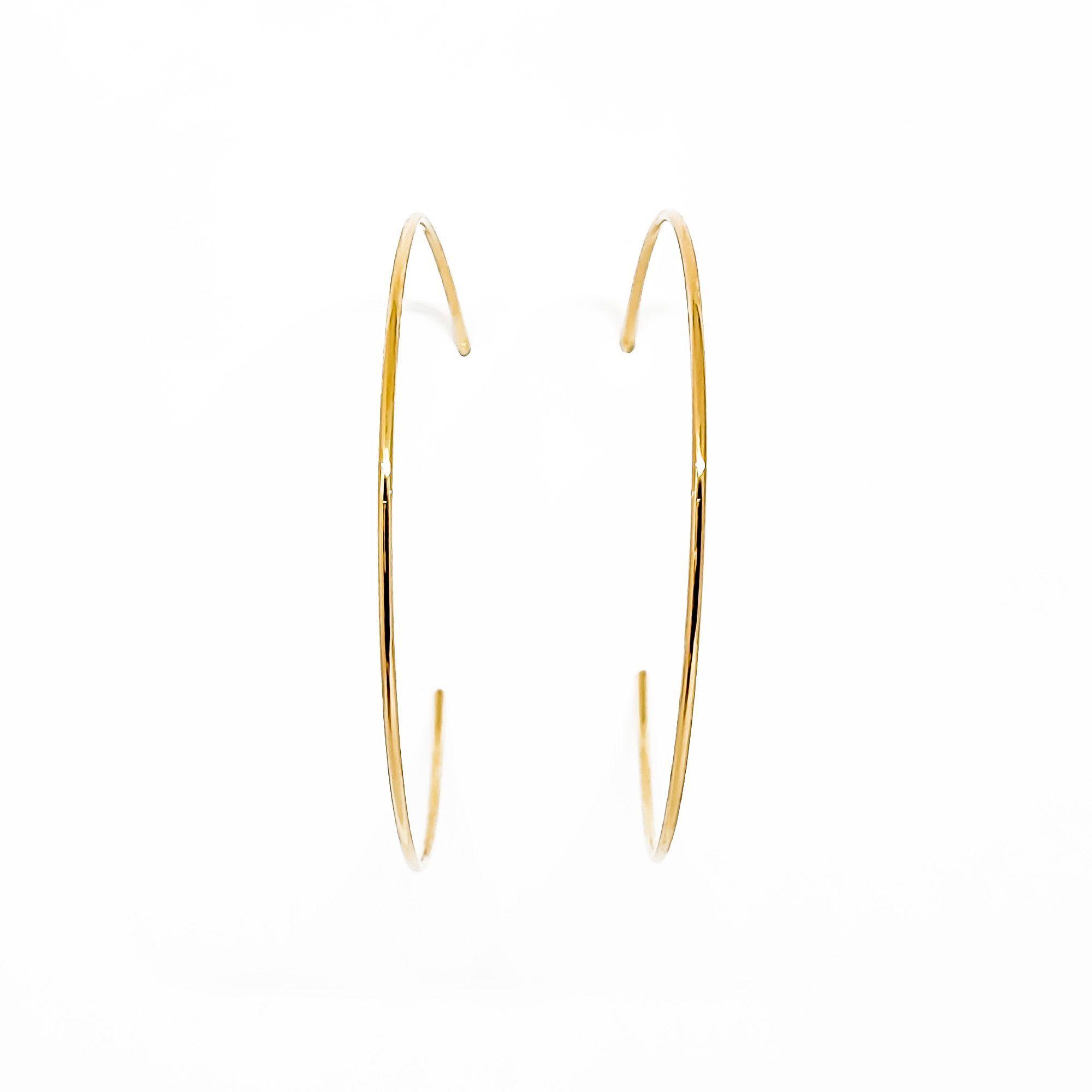 Aros Argollas 60mm Enchapado Oro 18K-2