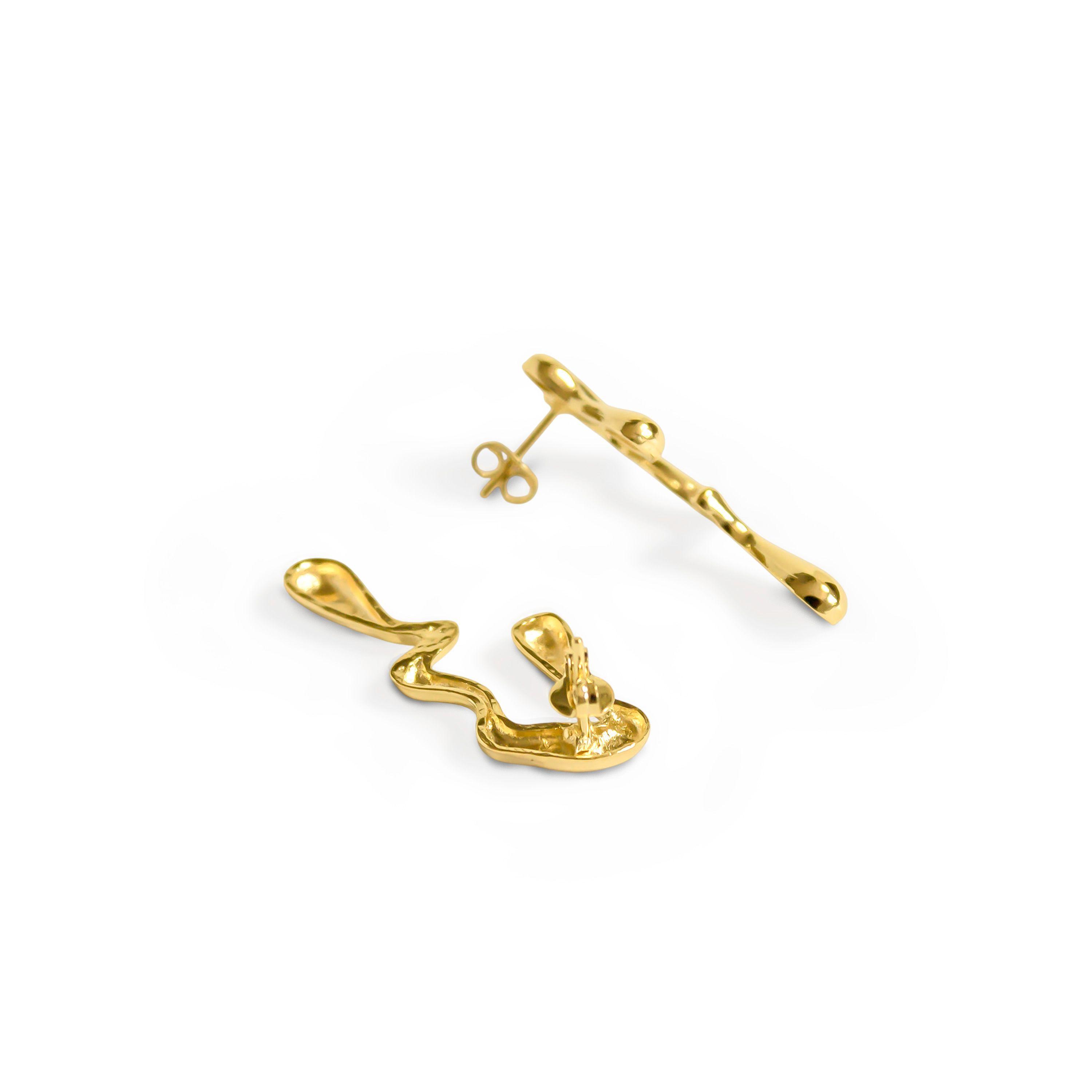 Aros Orgánicos Enchapado Oro 18k-1