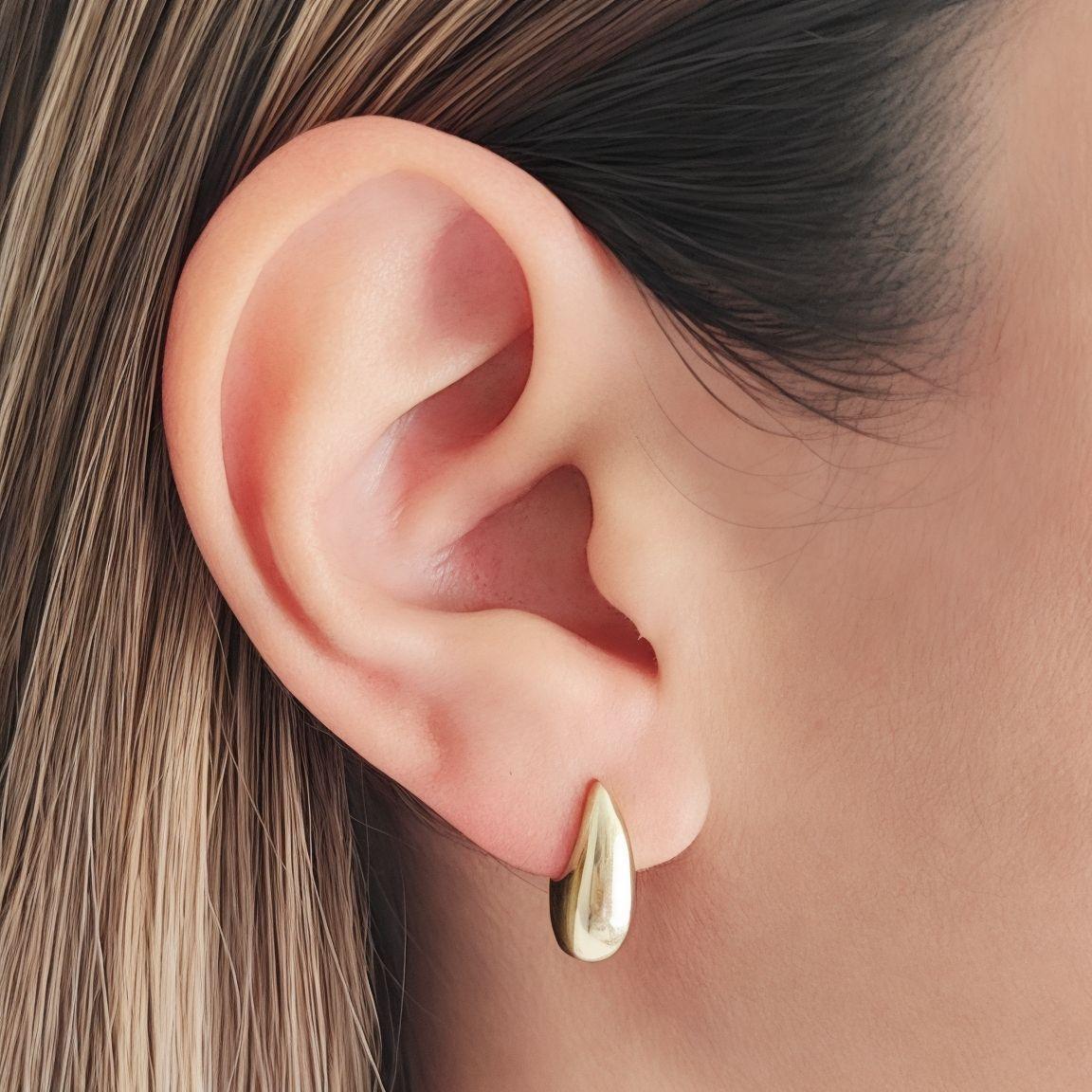 Aros Brenda Gota Enchapado Oro 18K-2