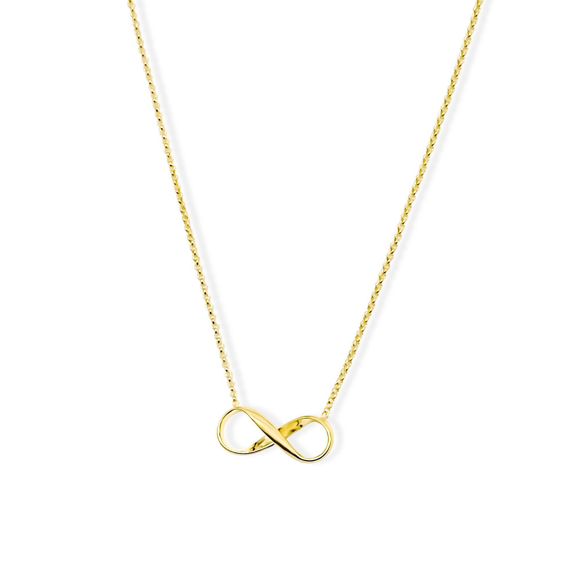 Collar Infinito Cadena Mini Rolo Enchapado Oro 18K-2