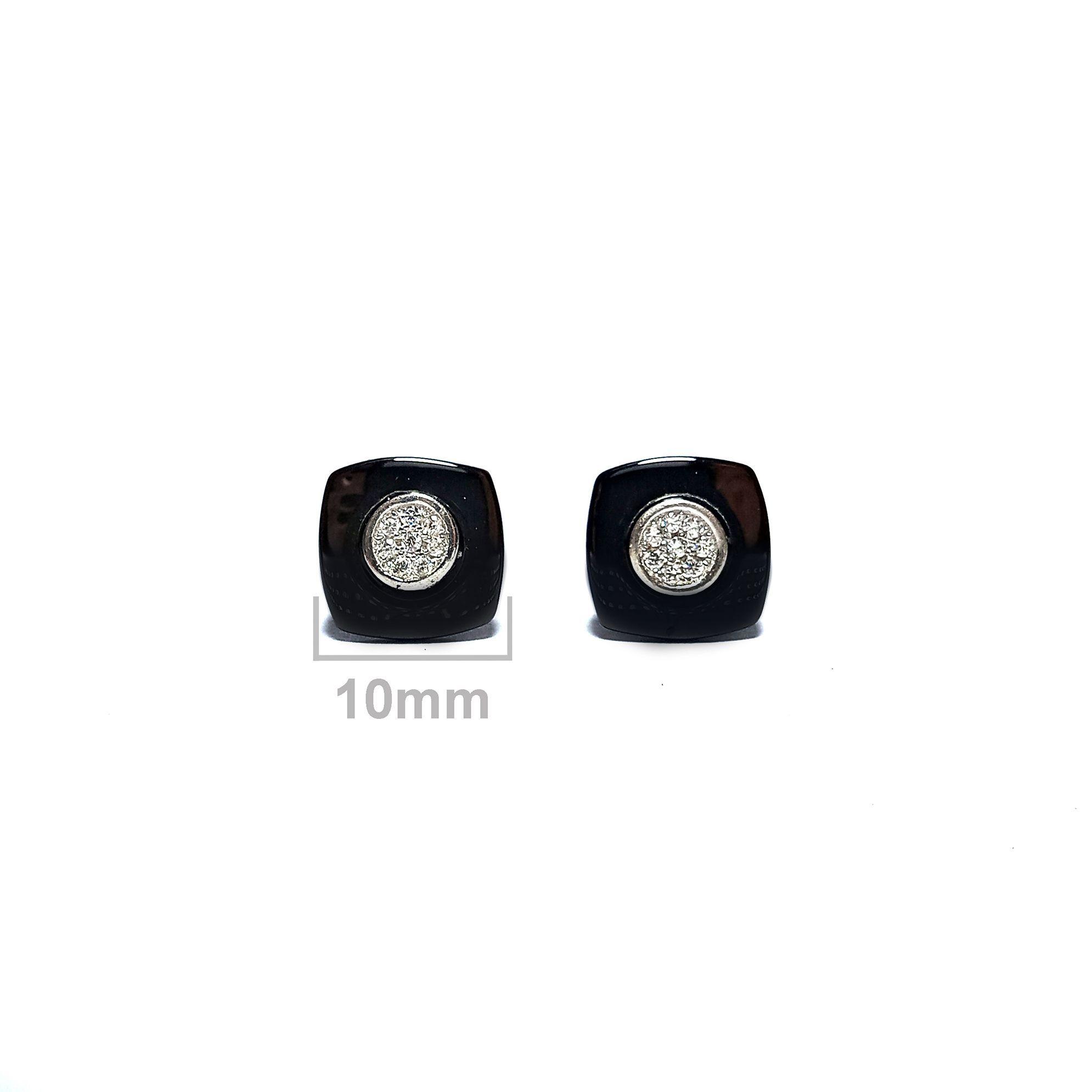  Aros Circón Cuadrado Plata Fina 925-3