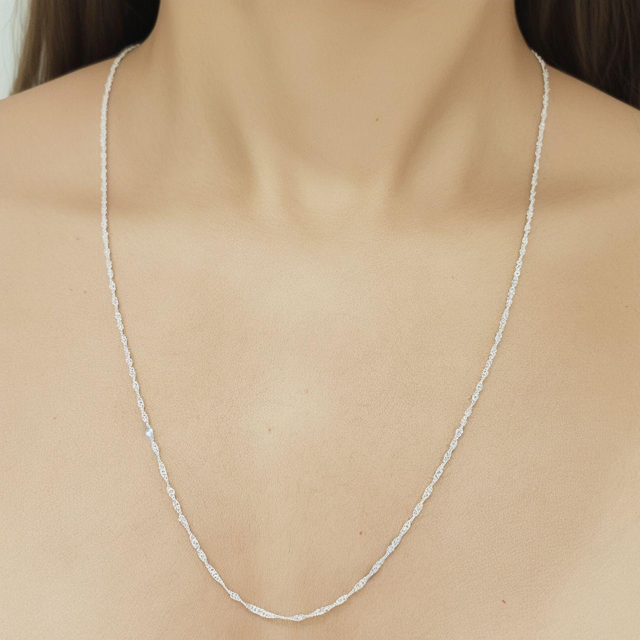 Cadena Singapur 60cm Plata Fina 925-2