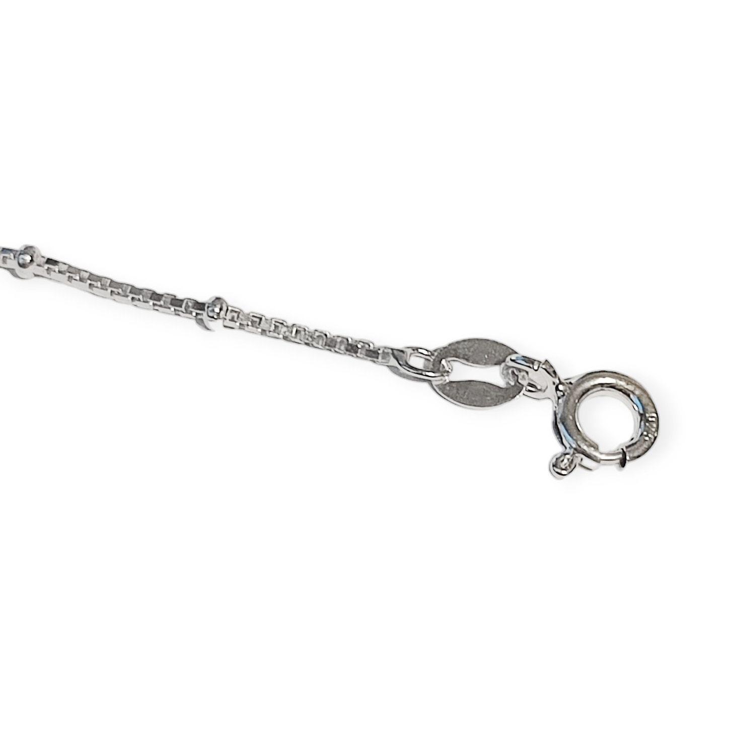Tobillera Cadena Veneciana Donuts Mini Plata Fina 925-2