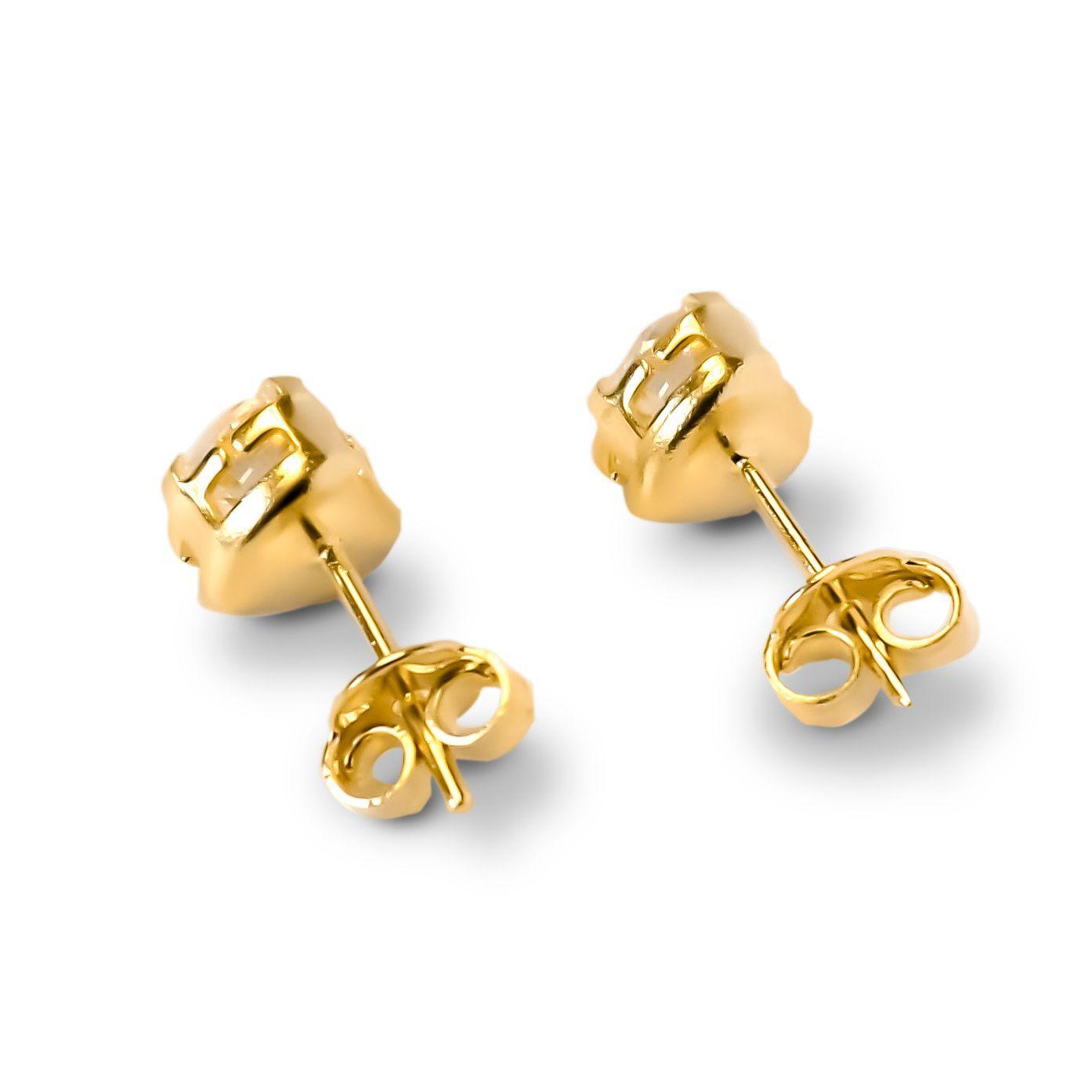 Aros Corazón Circón Enchapado Oro 18K-2