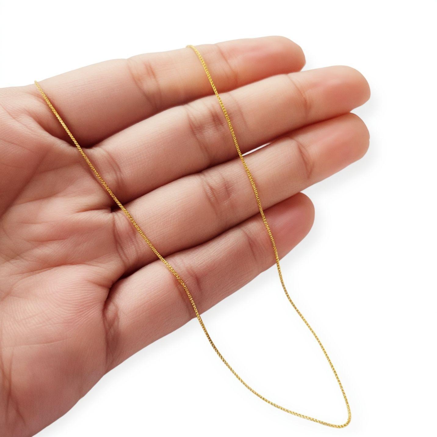 Cadena Veneciana Fina 40 Cm Enchapado Oro 18K-1