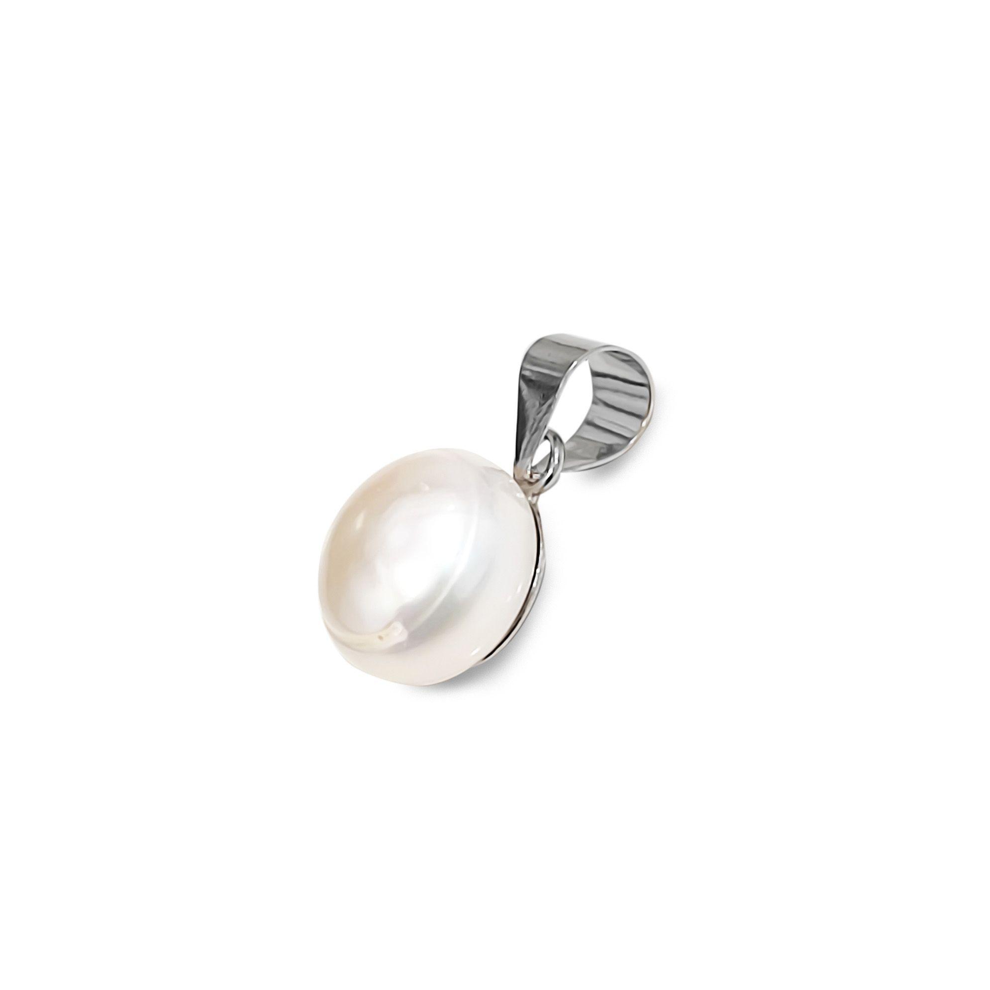 Colgante Perla De R o 10mm Plata Fina 925-2