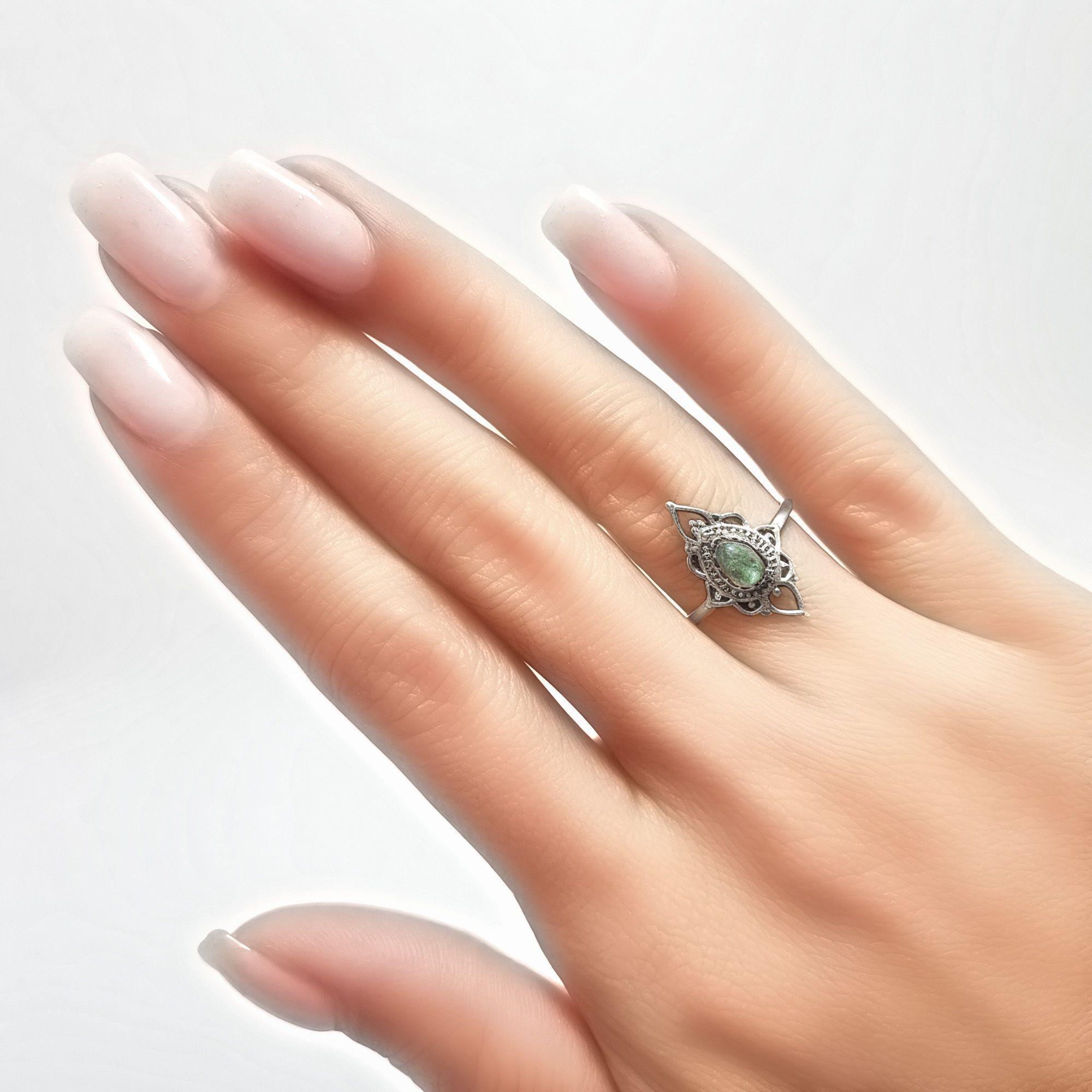 Anillos Ishani Piedra Labradorita Plata Fina 925-3