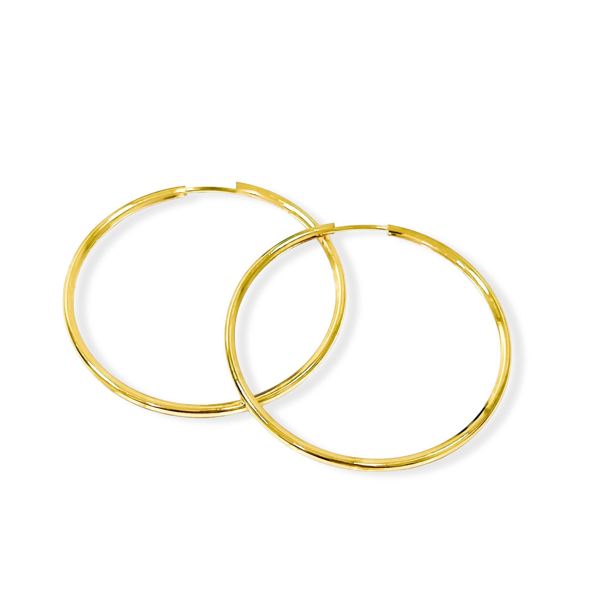 Aros Argollas 42mm Enchapado Oro 18k-2