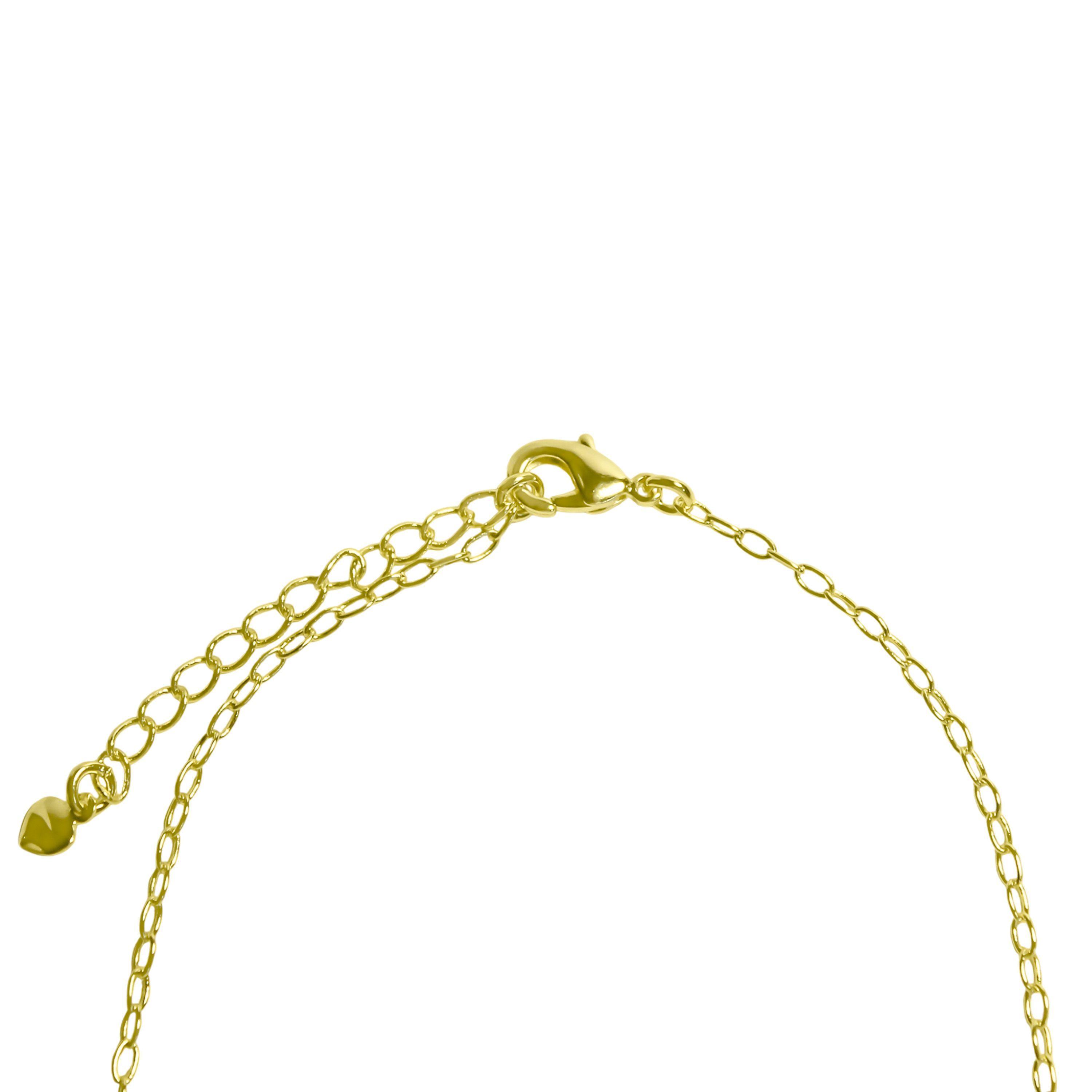 Tobillera 3 Circones Blancos Enchapado Oro 18K-2