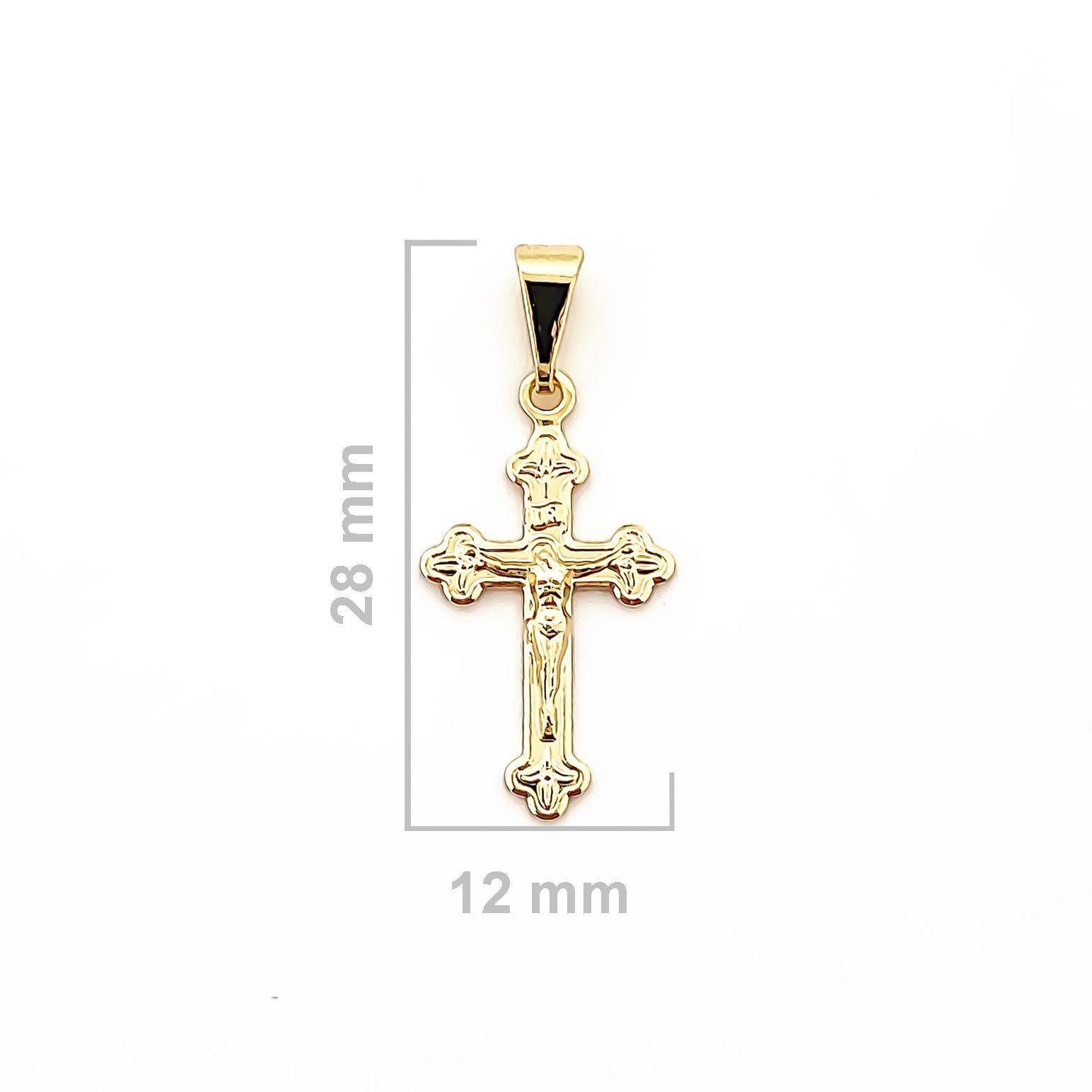 Colgante Cruz Cristo Enchapado Oro 18K-2