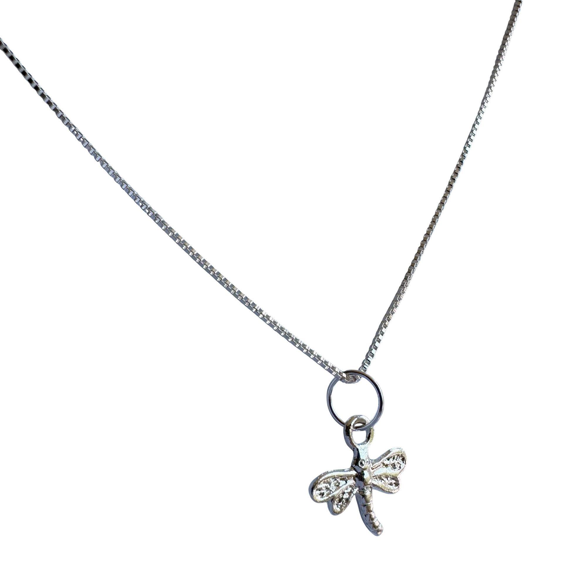Collar Libélula Plata Fina 925 -3