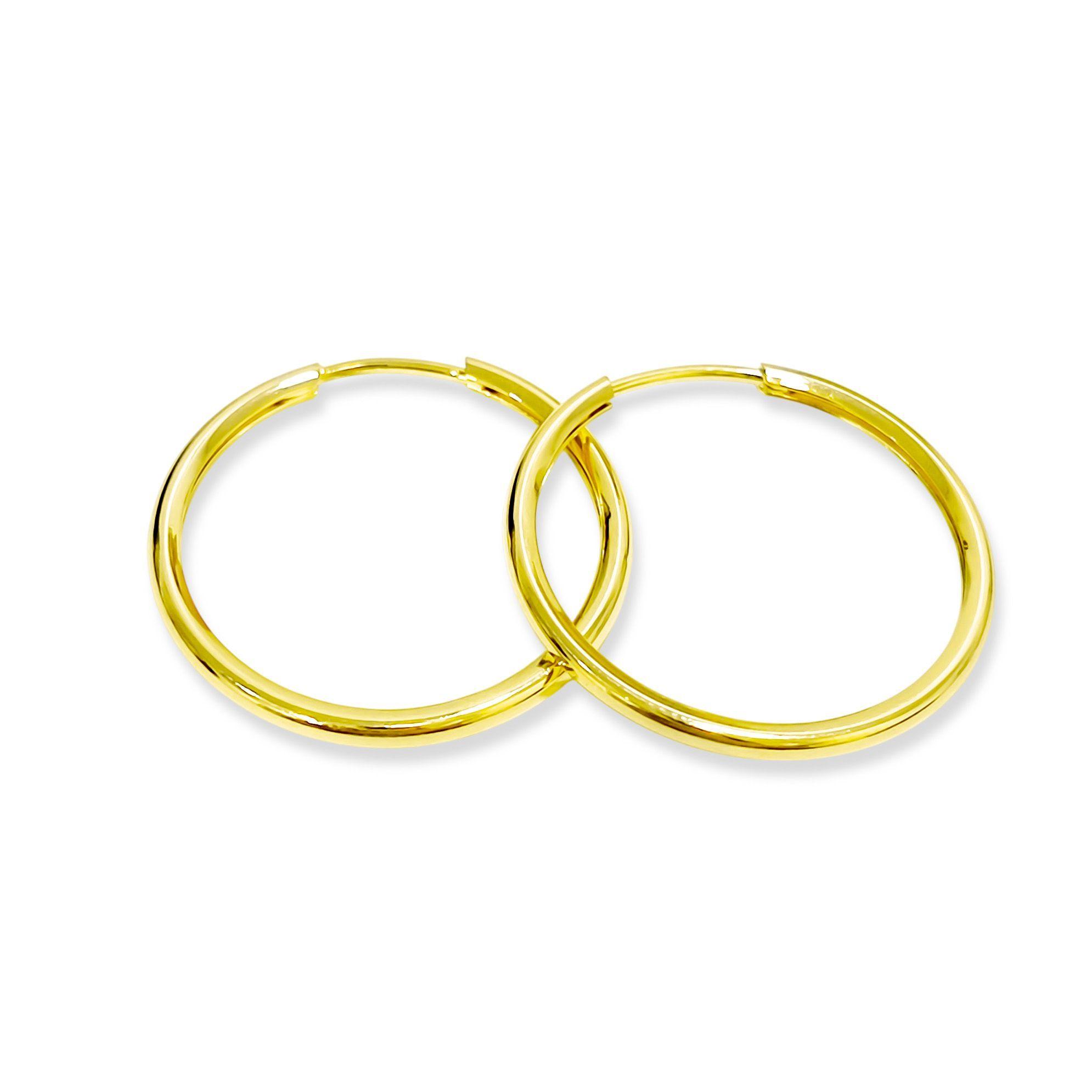 Aros Argollas Enchapado Oro 18K-2