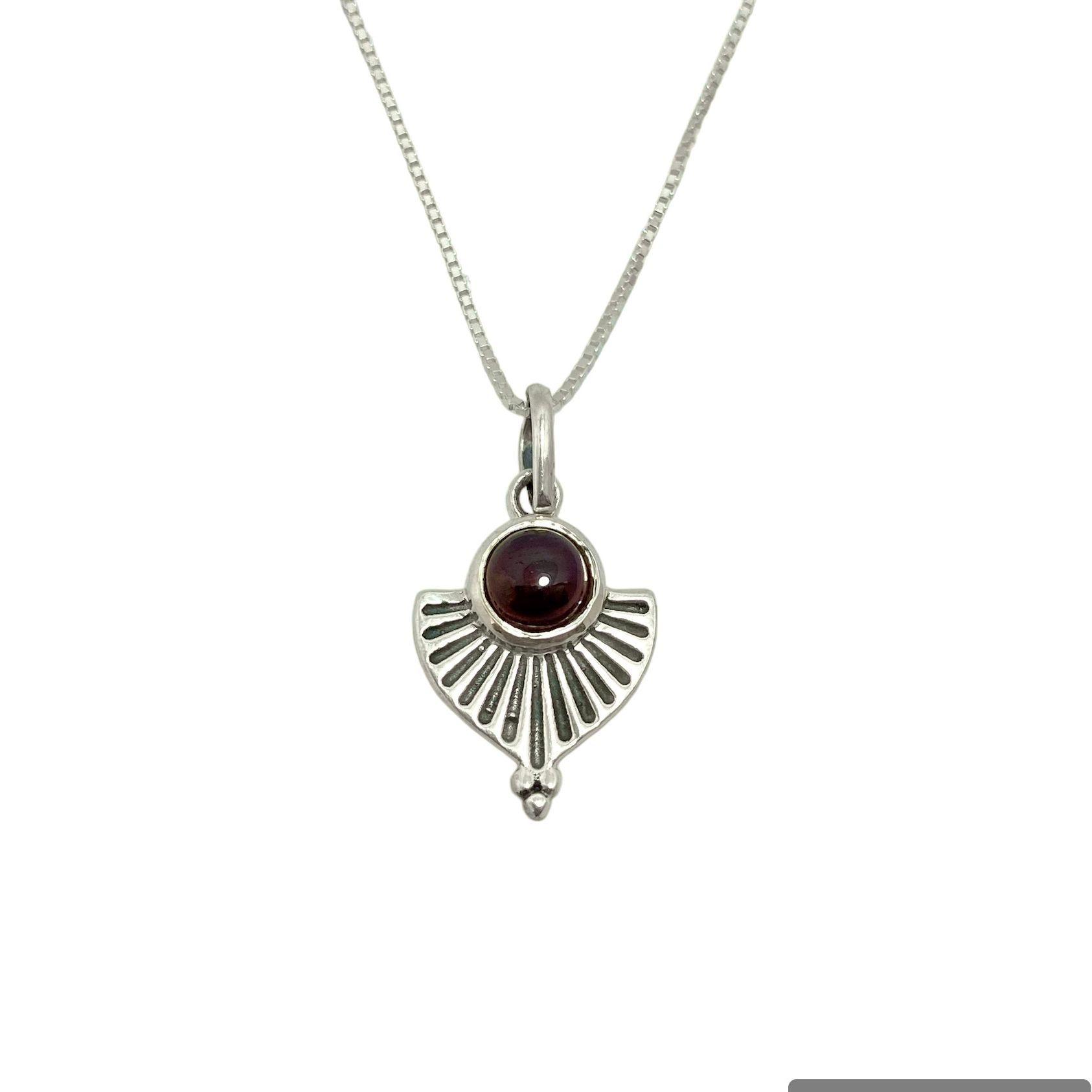Collar Hari Granate Plata Fina 925-0