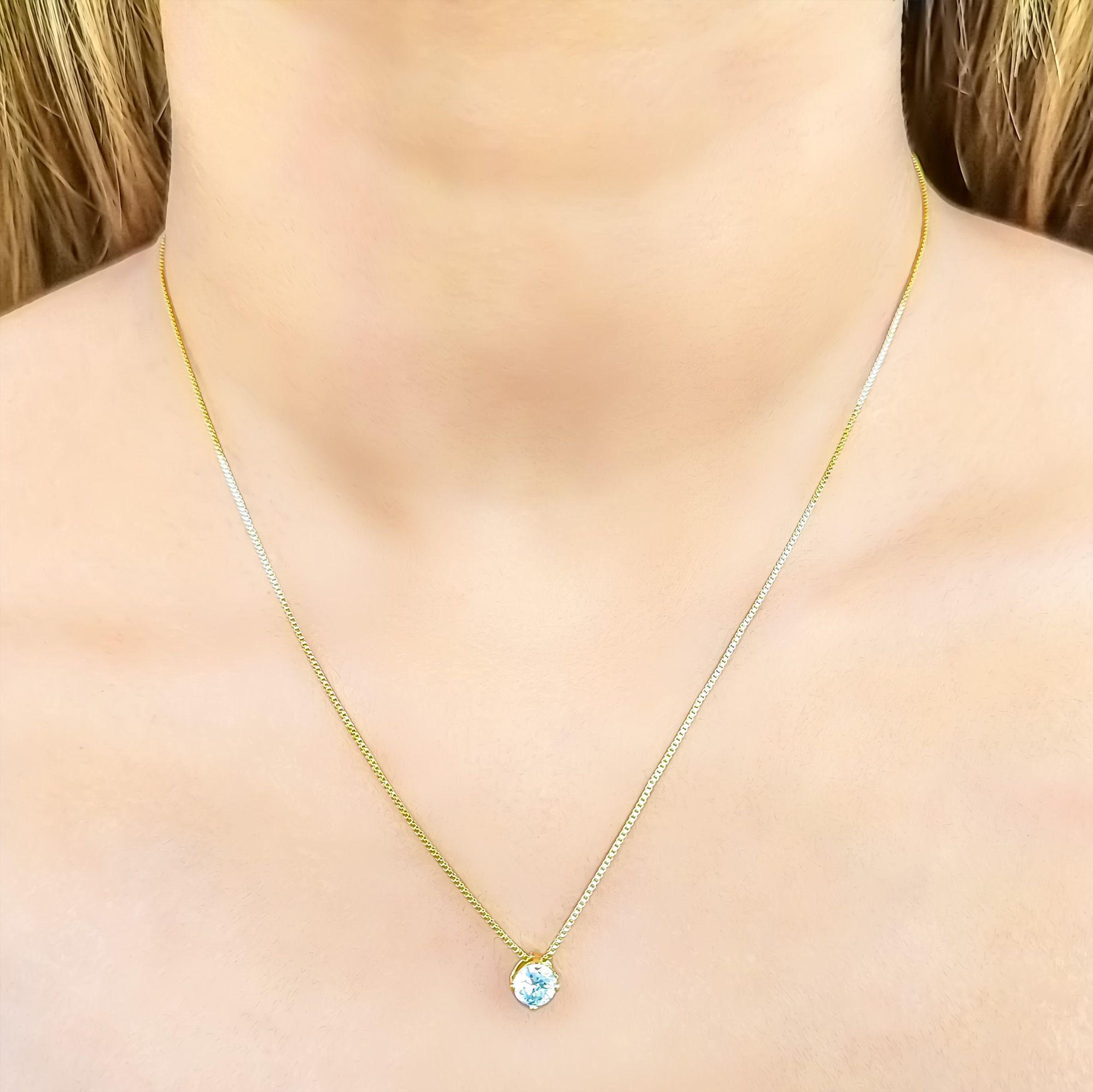 Collar Punto de Luz 7mm Enchapado Oro 18K-2