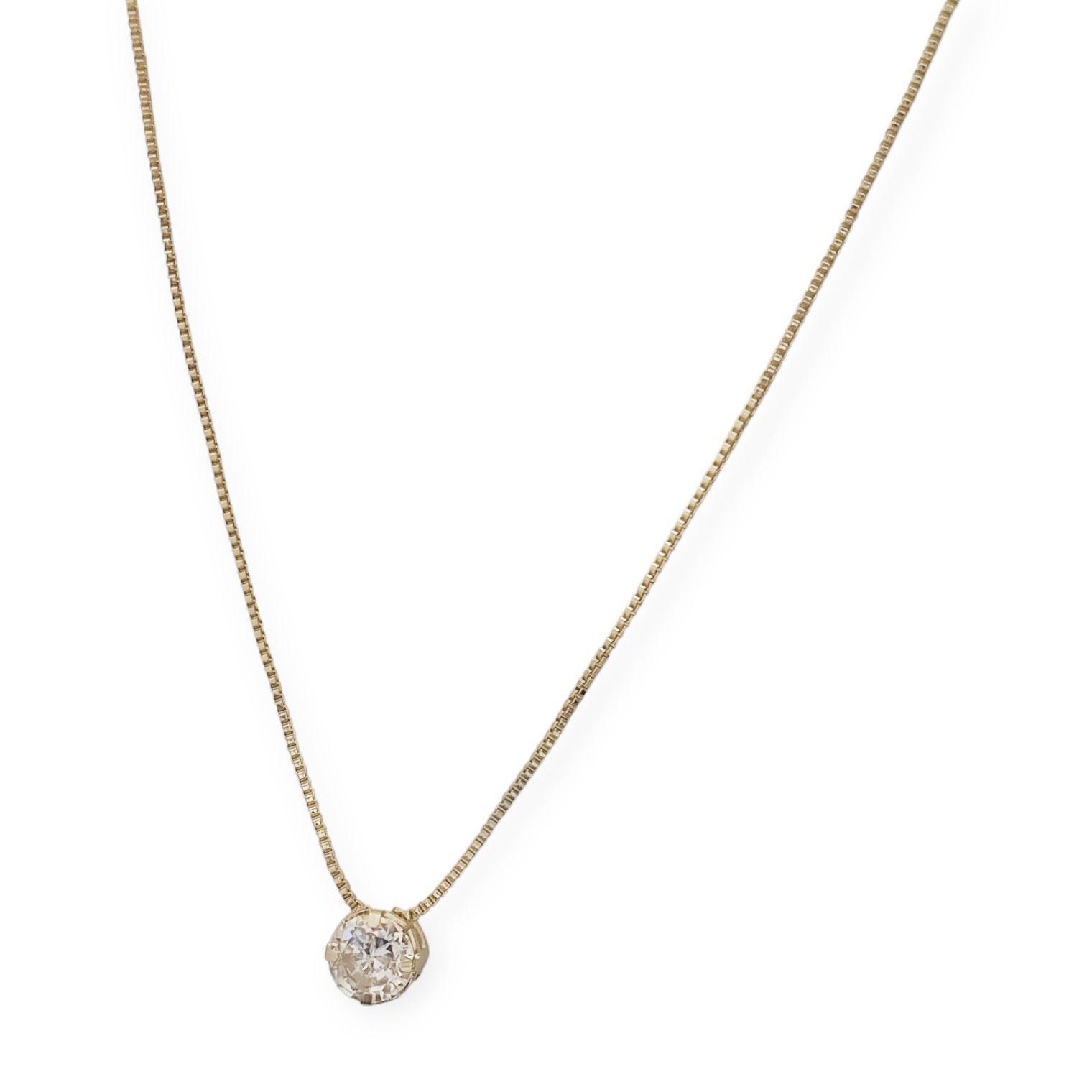 Collar Punto de Luz 7mm Enchapado Oro 18K-2