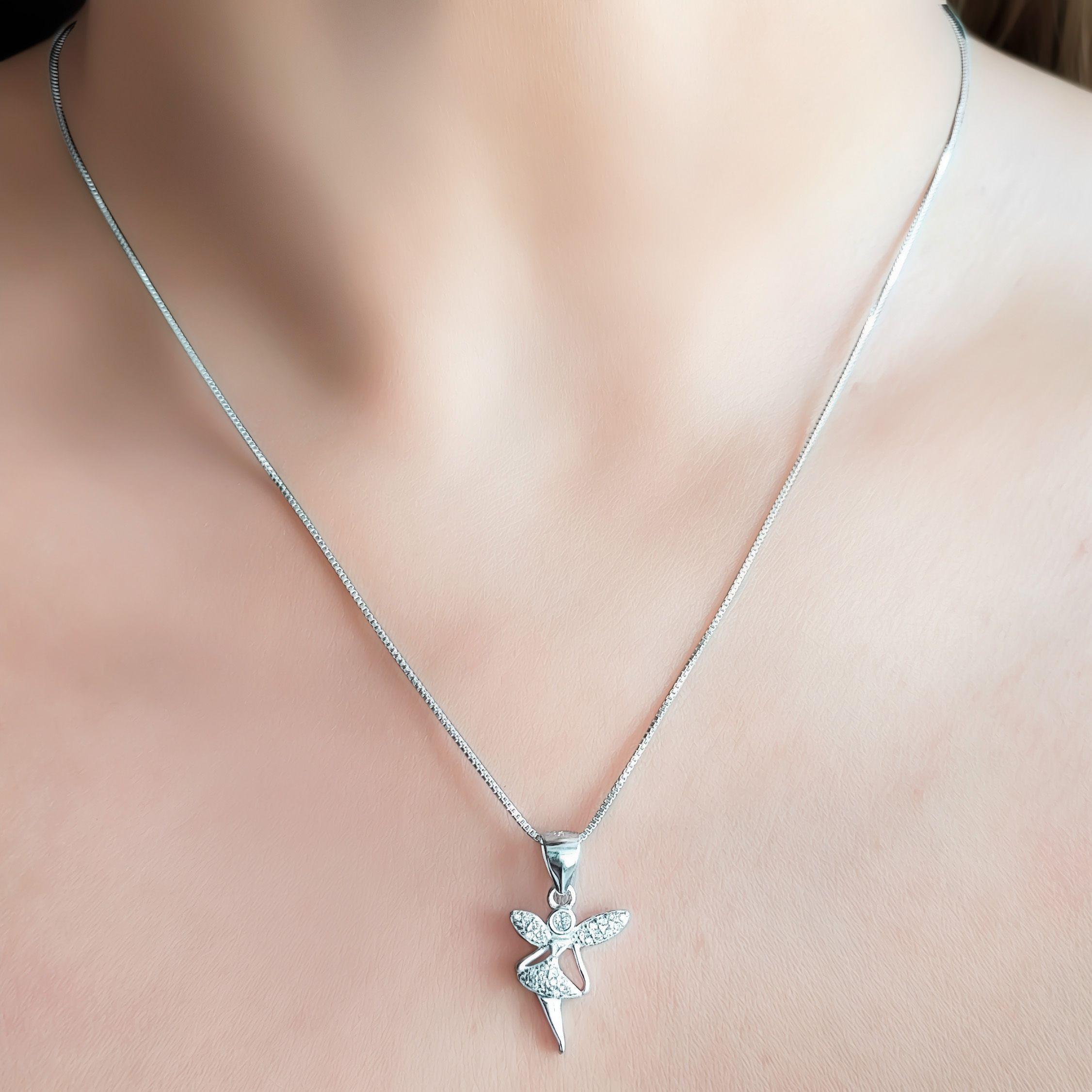 Collar Hada Circón Plata Fina 925-4