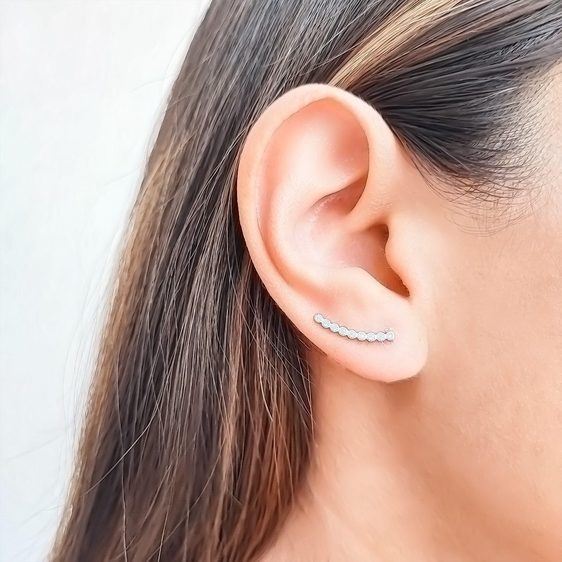 Aros Trepador Circones Mini Plata Fina 925-1