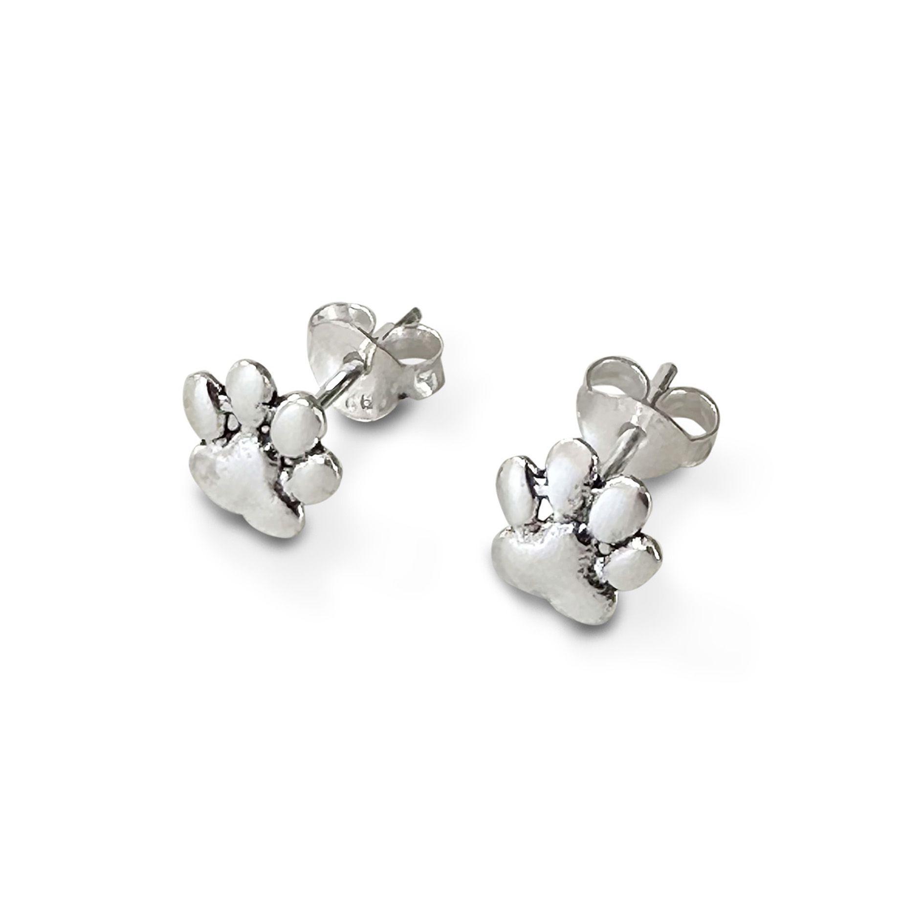 Aros Huella Perro 7mm Plata Fina 925-2