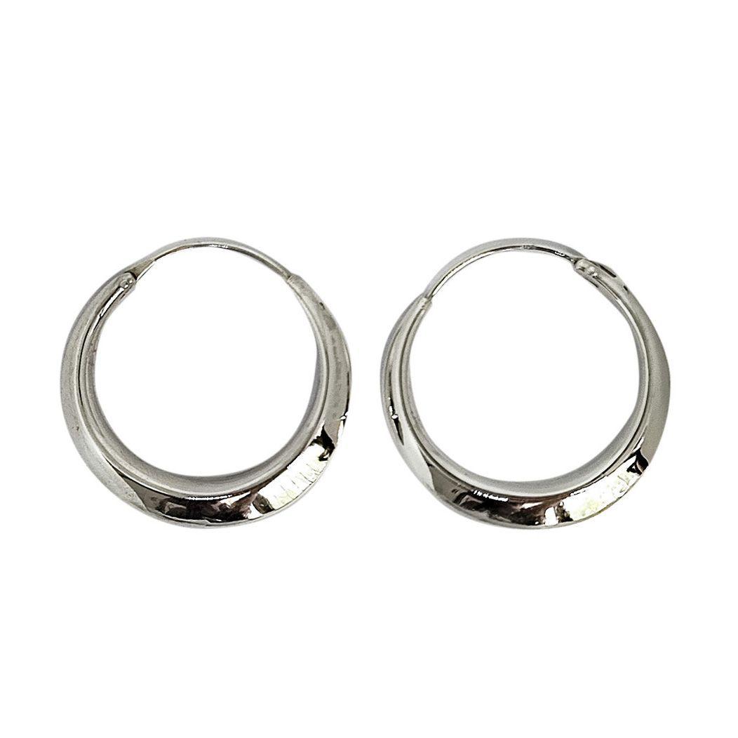 Aros Argolla Bote 30mm Plata Fina 925-0