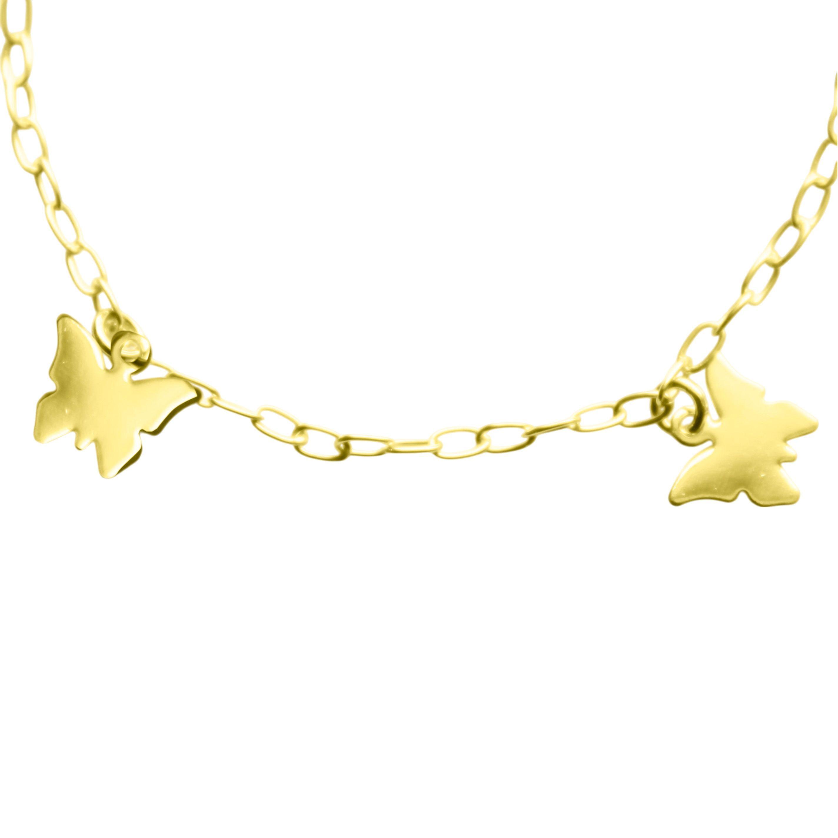 Pulsera 4 Mariposas Enchapada Oro 18K-3