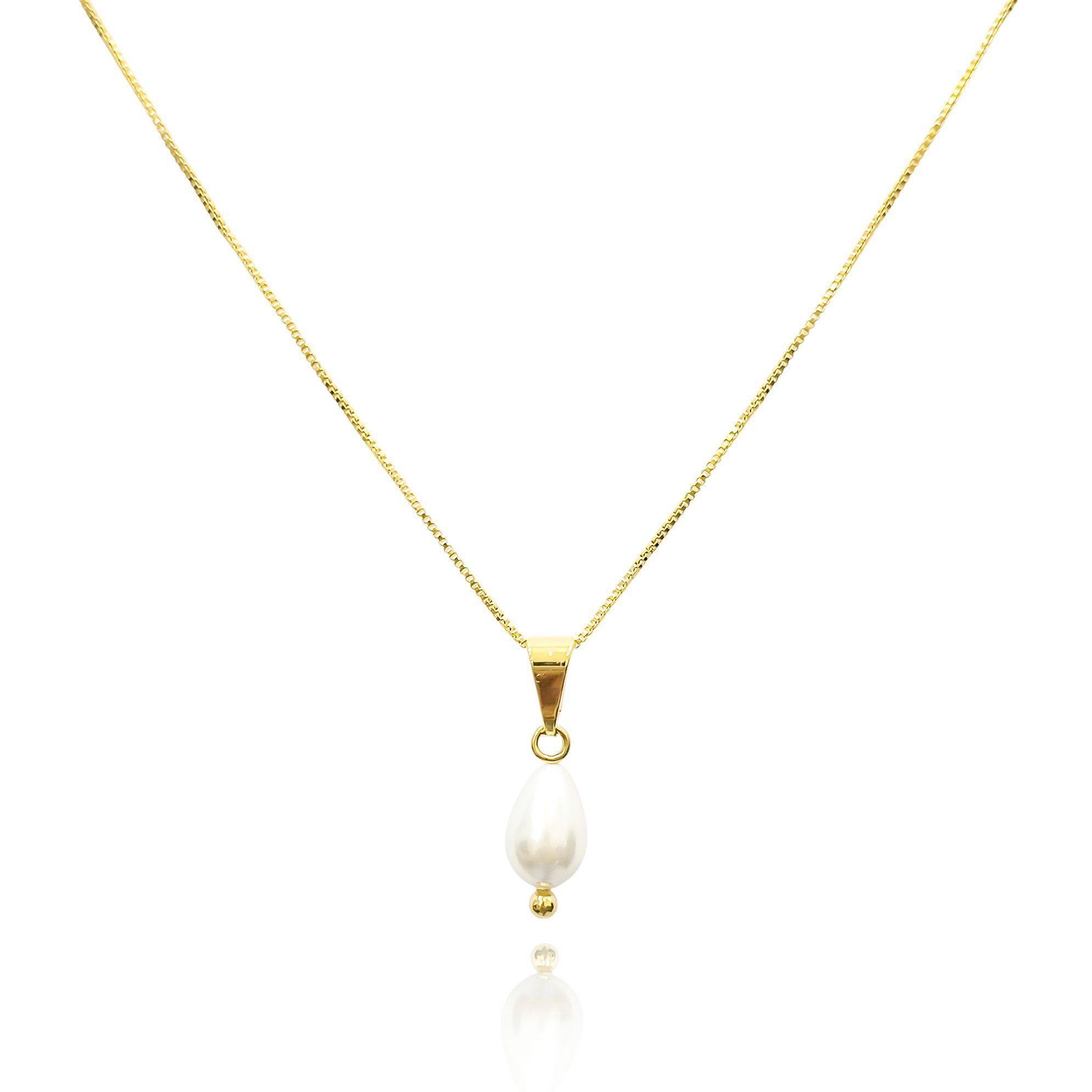 Collar Gota Perla Shellpearl Enchapado Oro 18K-2