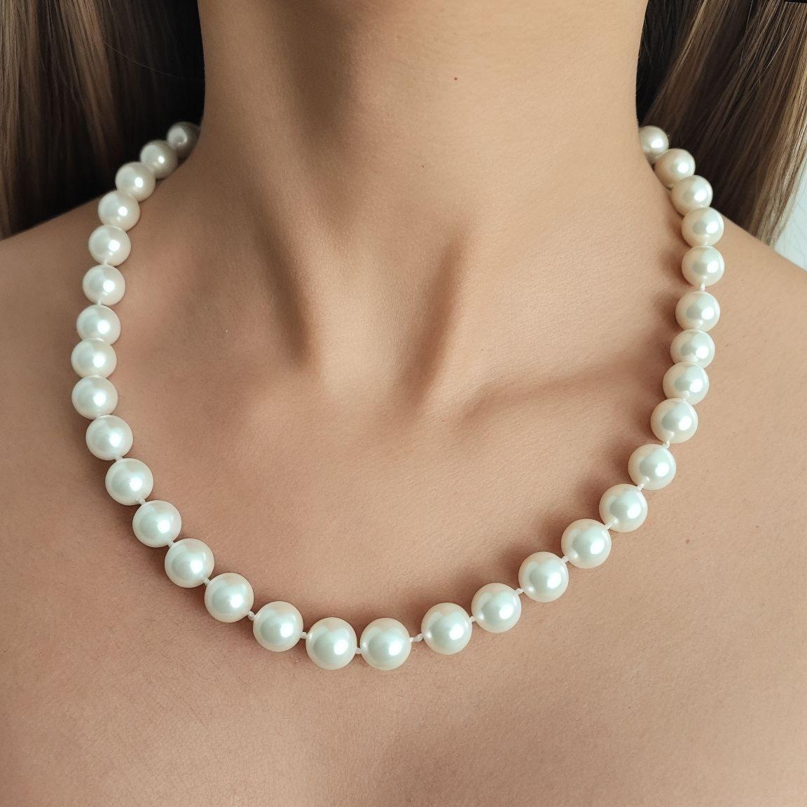 Collar Perlas 10mm Shellpearl Nácar Blanco-3