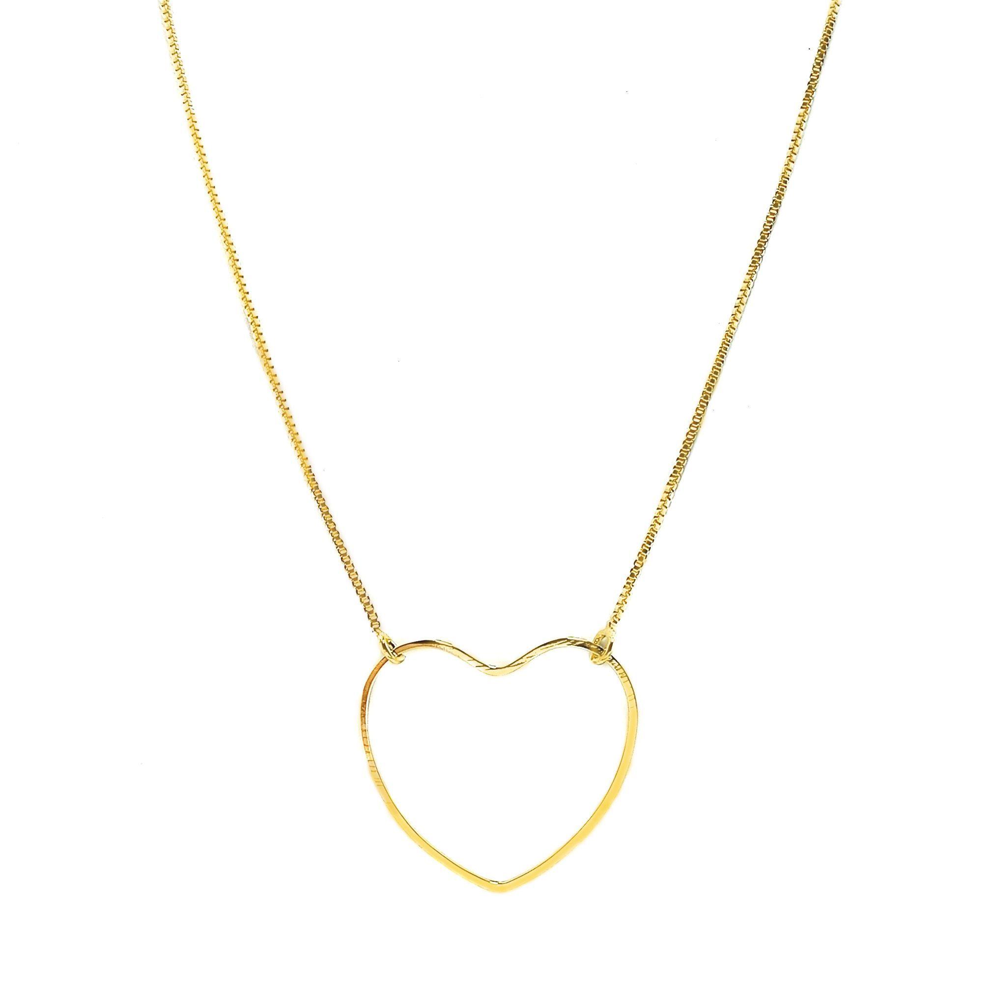 Collar Corazón Especial Enchapado Oro 18K-0