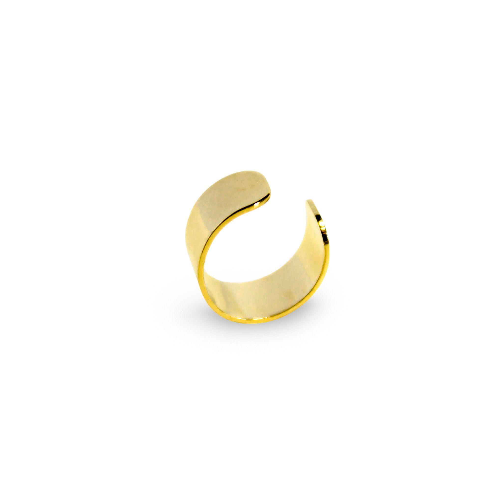 Aro Bidu Liso Plano Enchapado Oro 18K-2