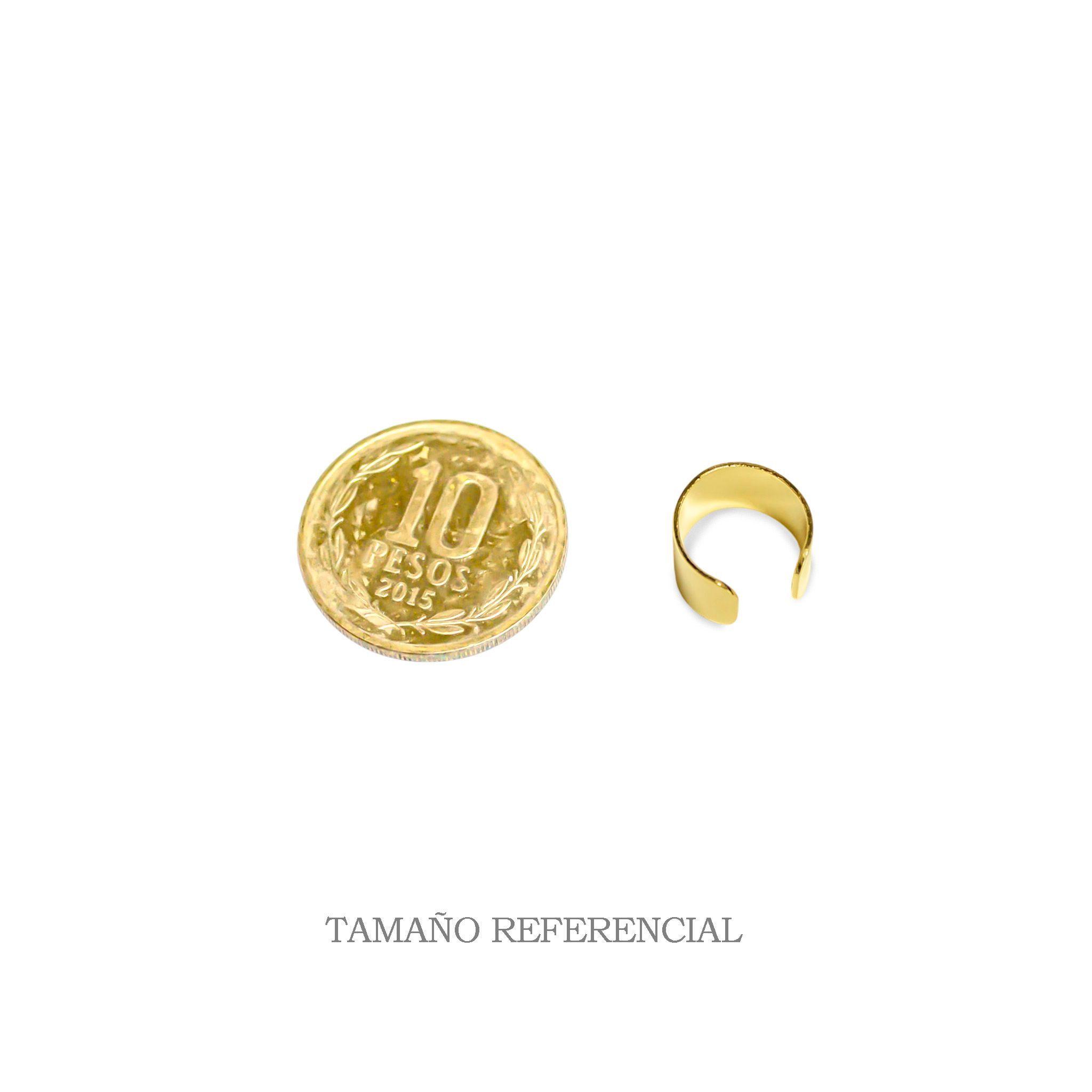 Aro Bidu Liso Plano Enchapado Oro 18K-3