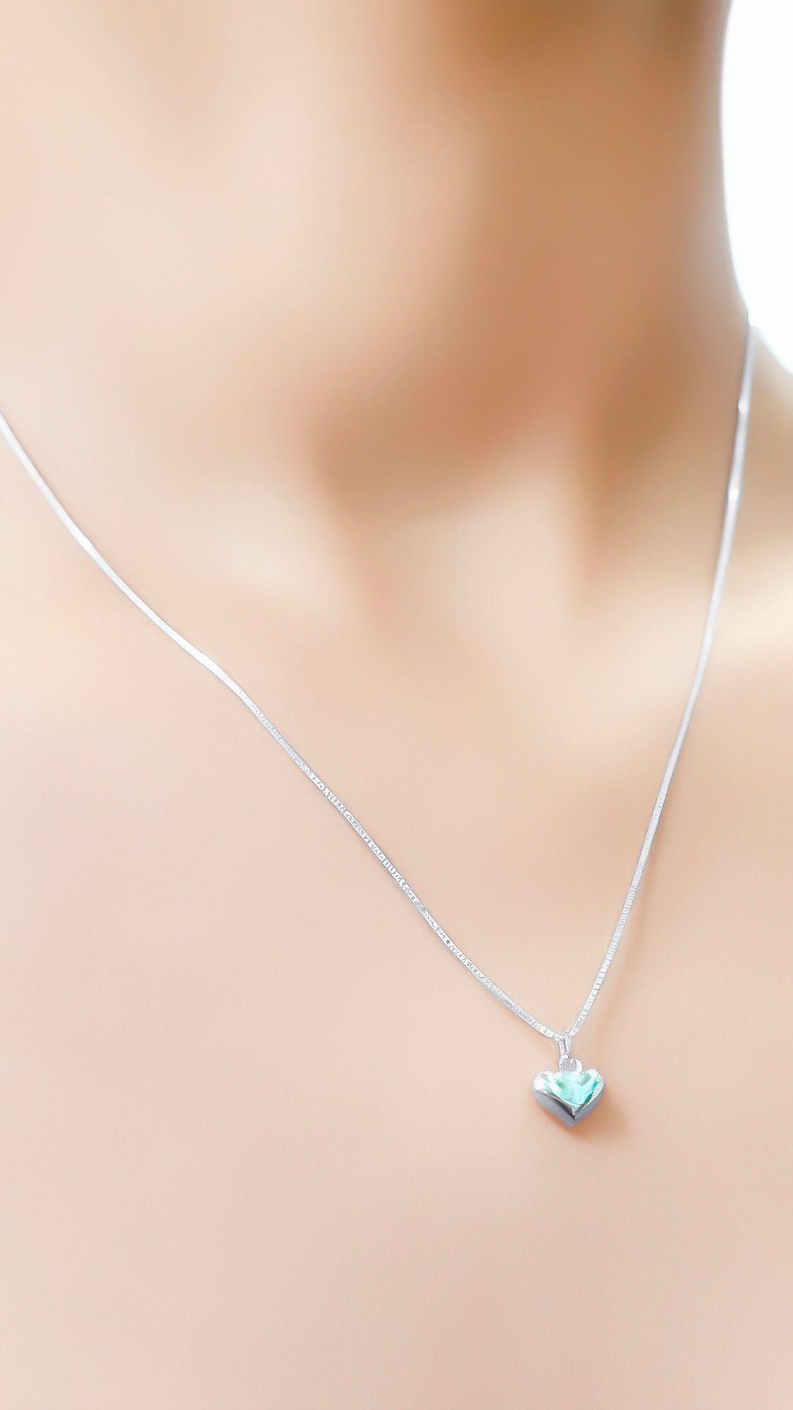 Collar Corazón Veneciana Plata Fina 925-4