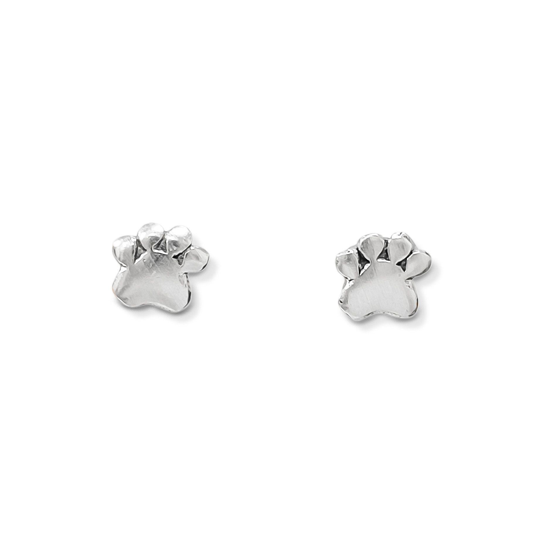 Aros Huella Perro Mini Plata Fina 925-0