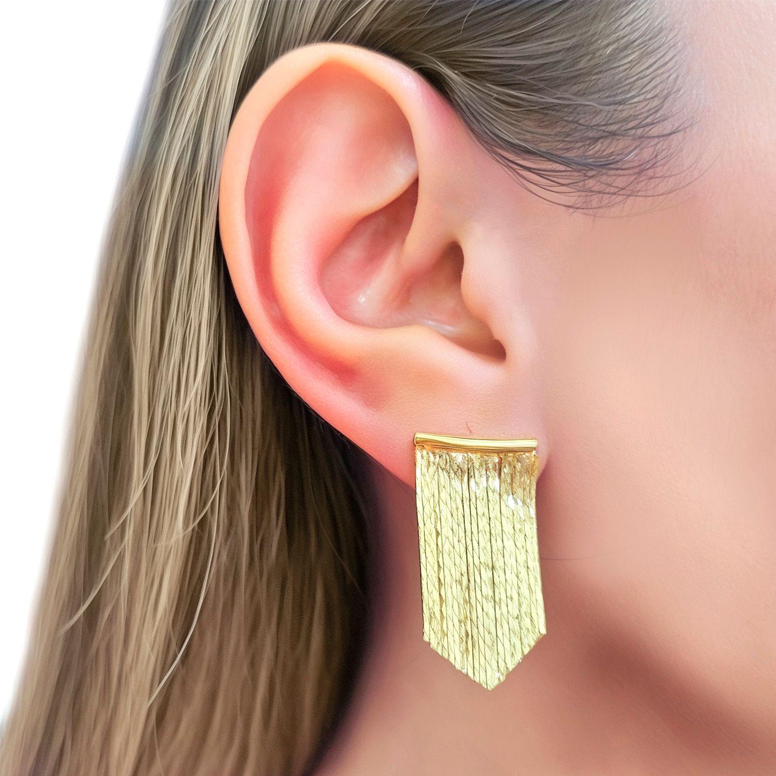 Aros Cascada chica Enchapado Oro 18K-2