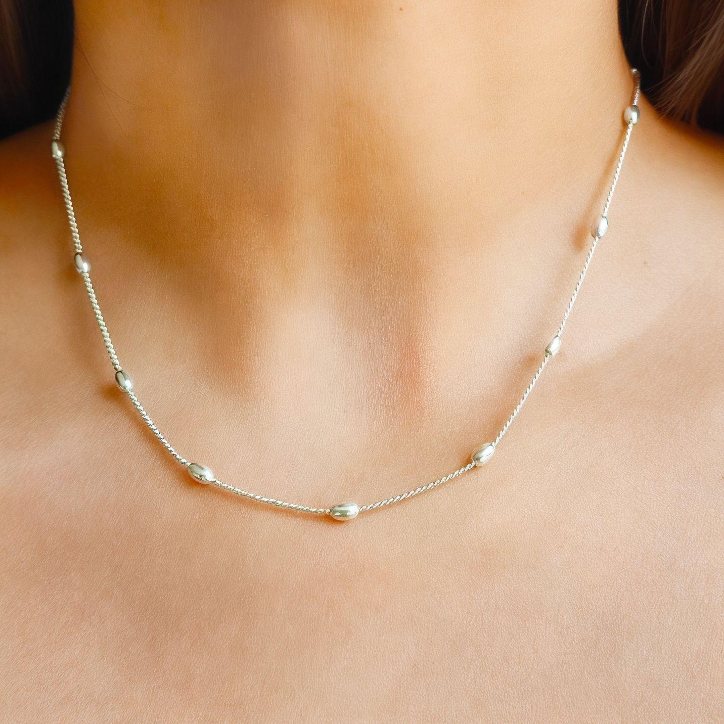 Collar Mariana Melón Plata Fina 925-2