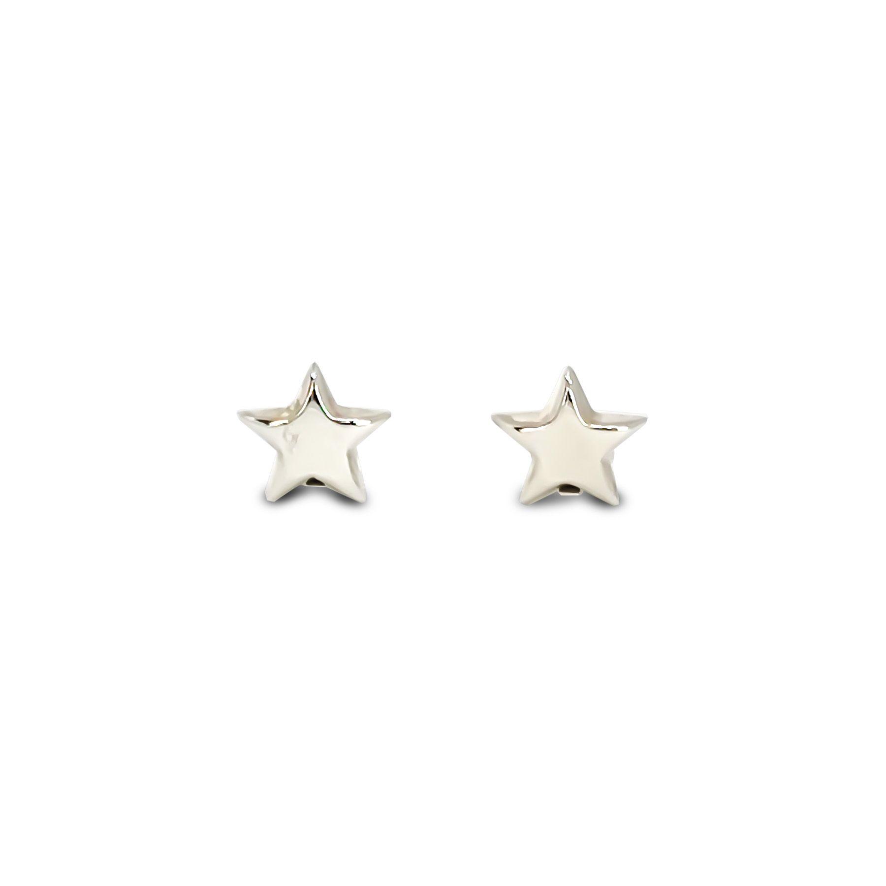 Aros Clip Estrella Plata Fina 925-0