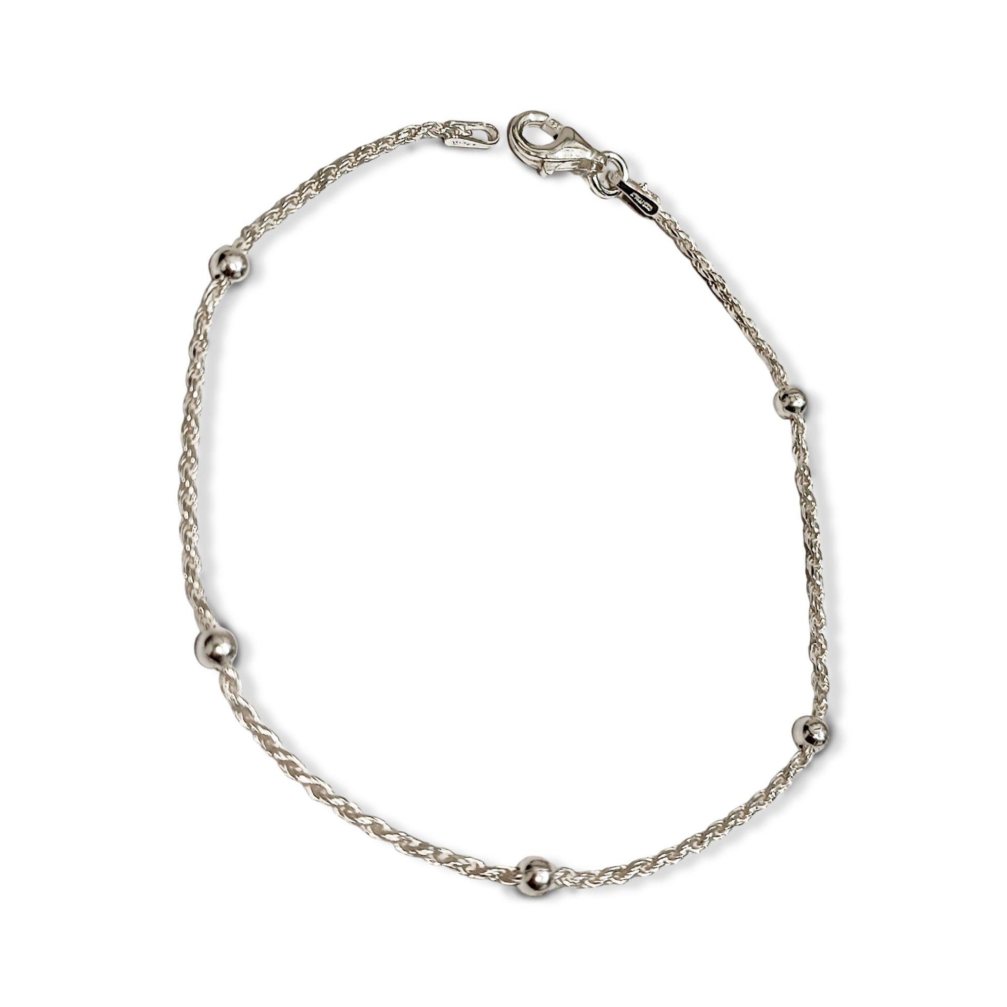 Pulsera Turbillón Bola Plata Fina 925-2