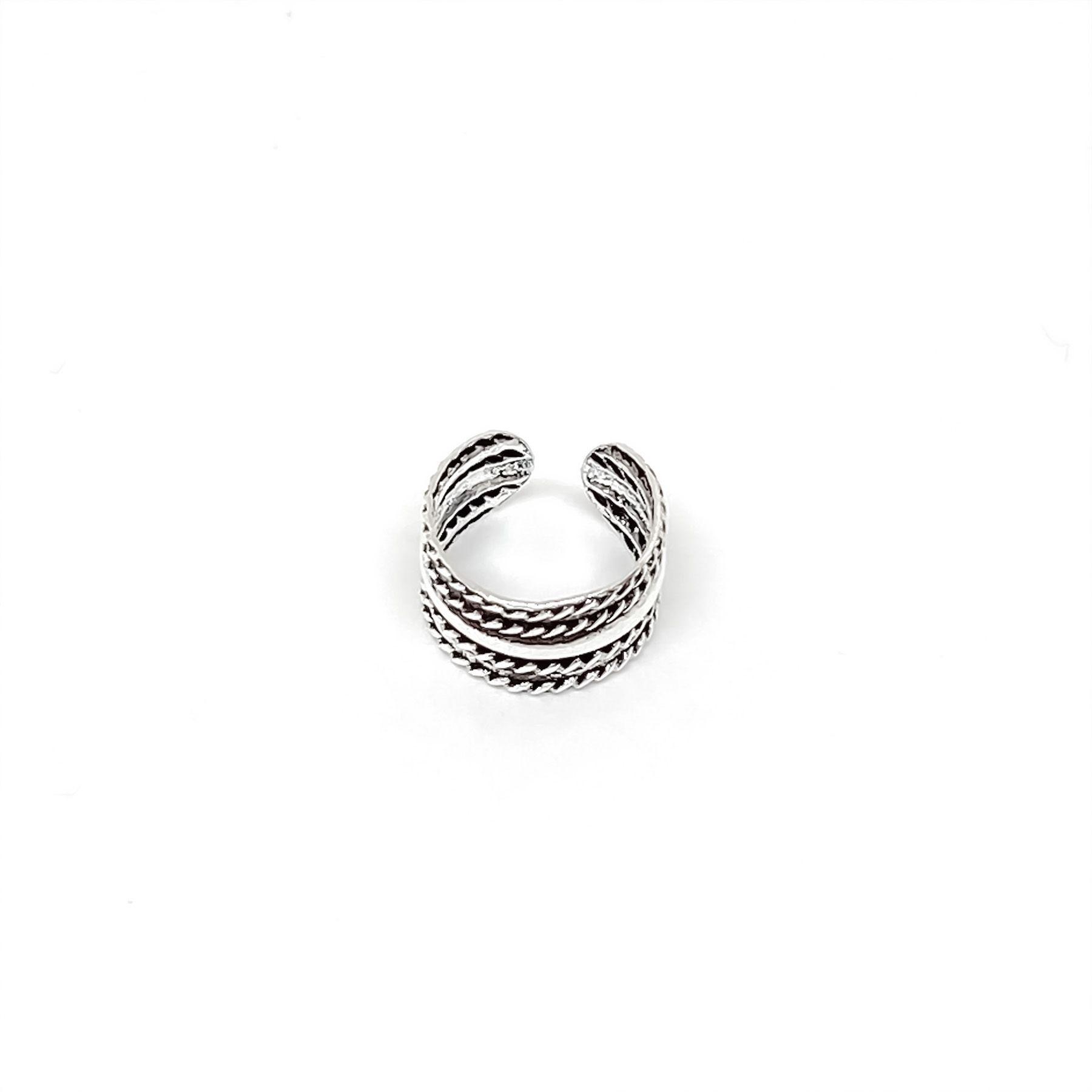 Aros Bidu Trenzado Plata Fina 925-2