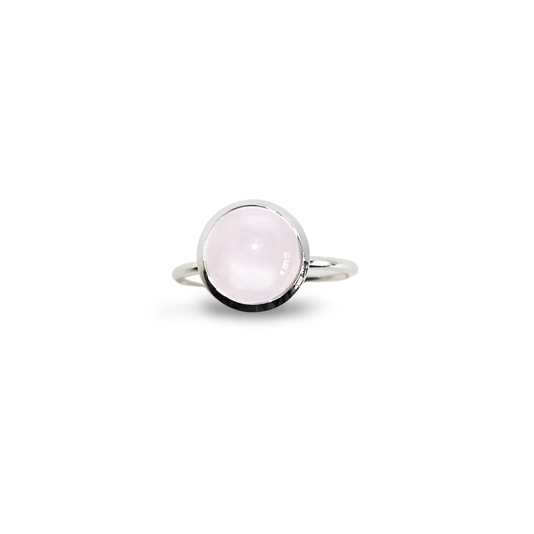 Anillo Shakti Cuarzo Rosa Plata Fina 925-1