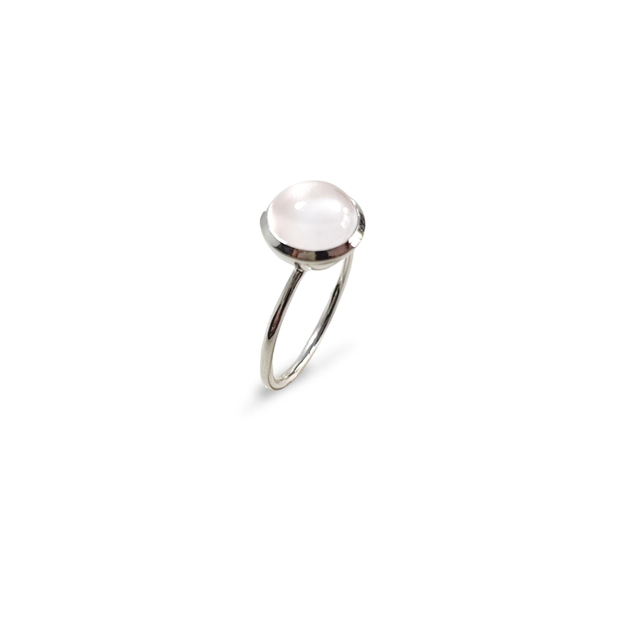 Anillo Shakti Cuarzo Rosa Plata Fina 925-2