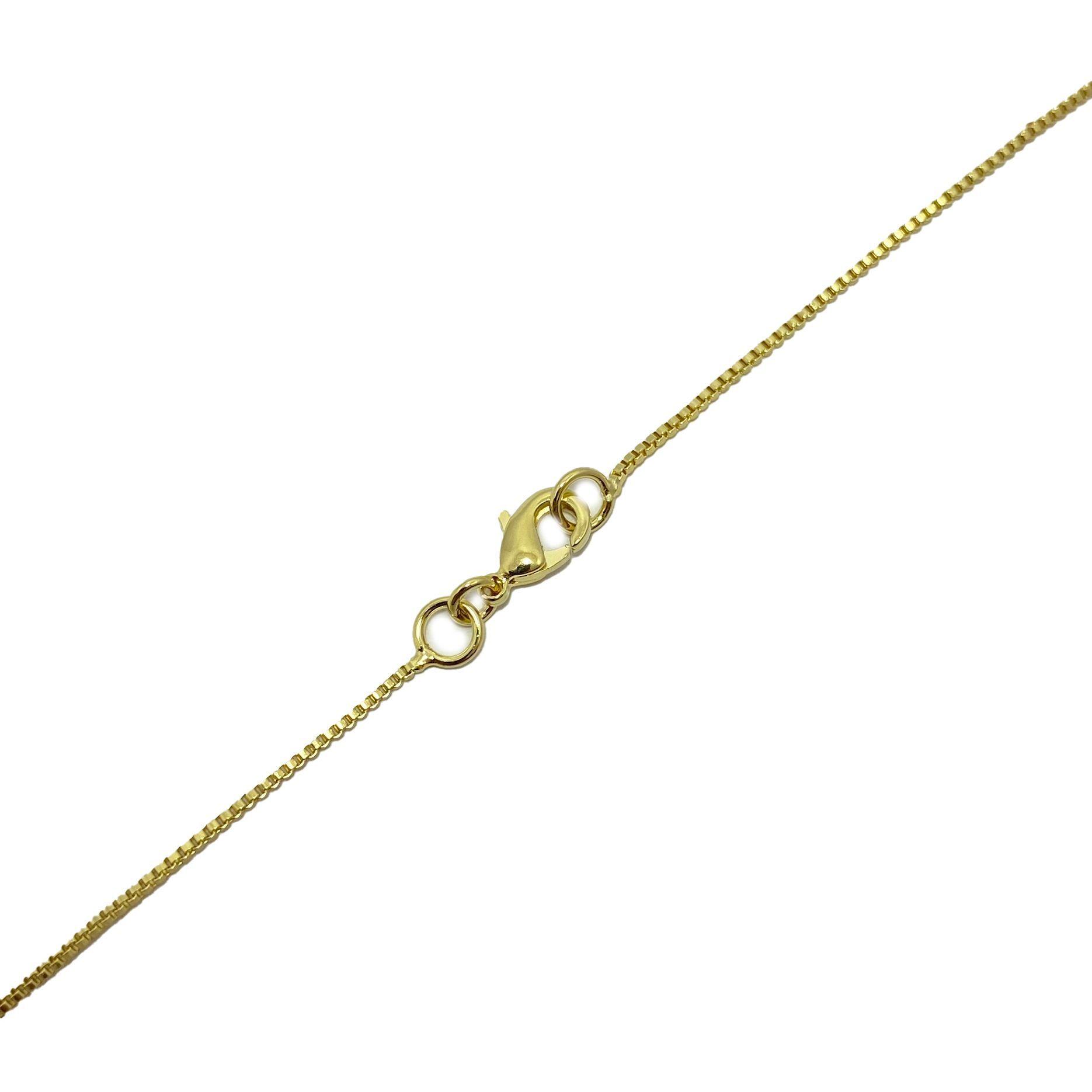 Collar Cristal Austriaco 8mm Enchapado Oro 18K-2