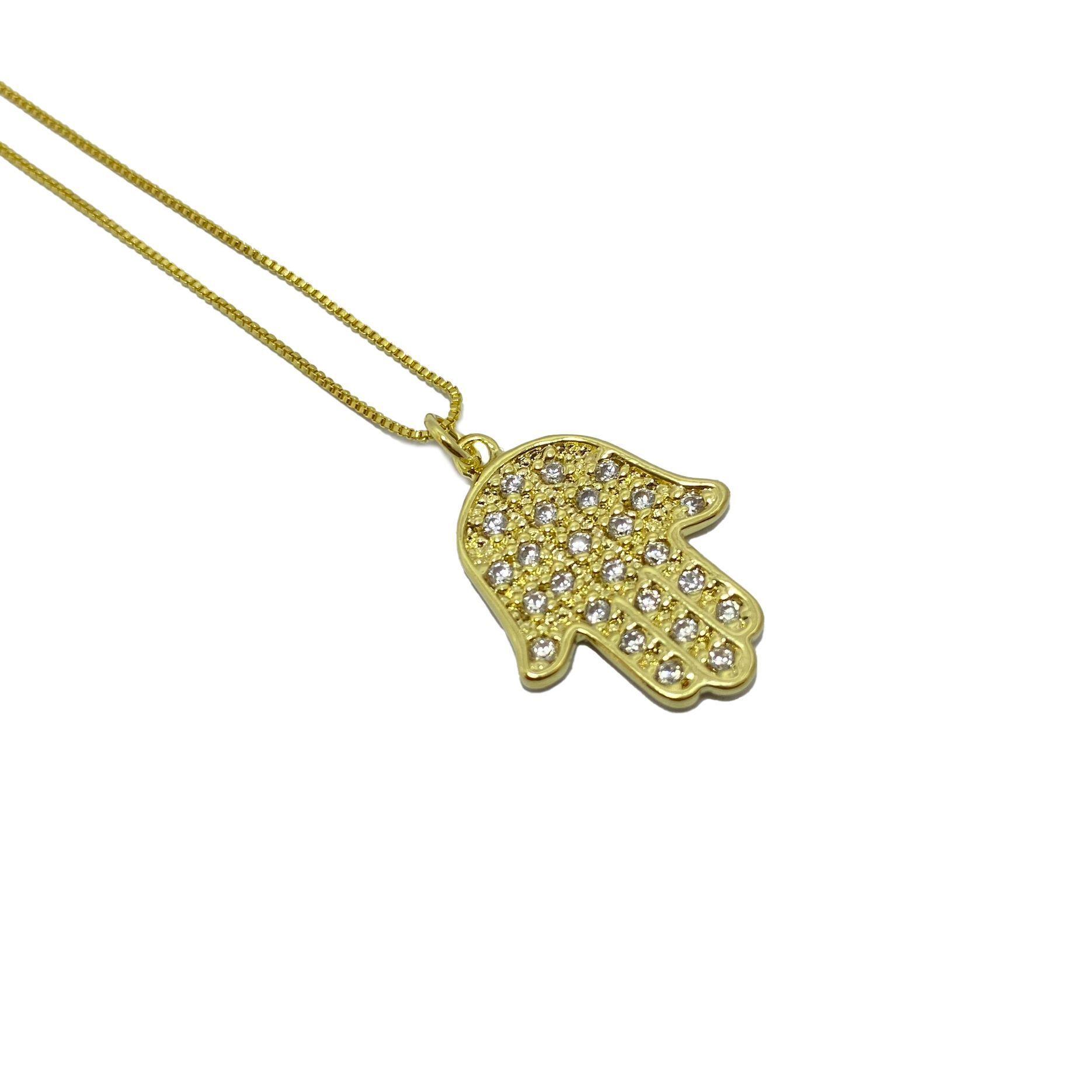 Collar Místico Mano Hamsa Enchapado Oro 18K-2